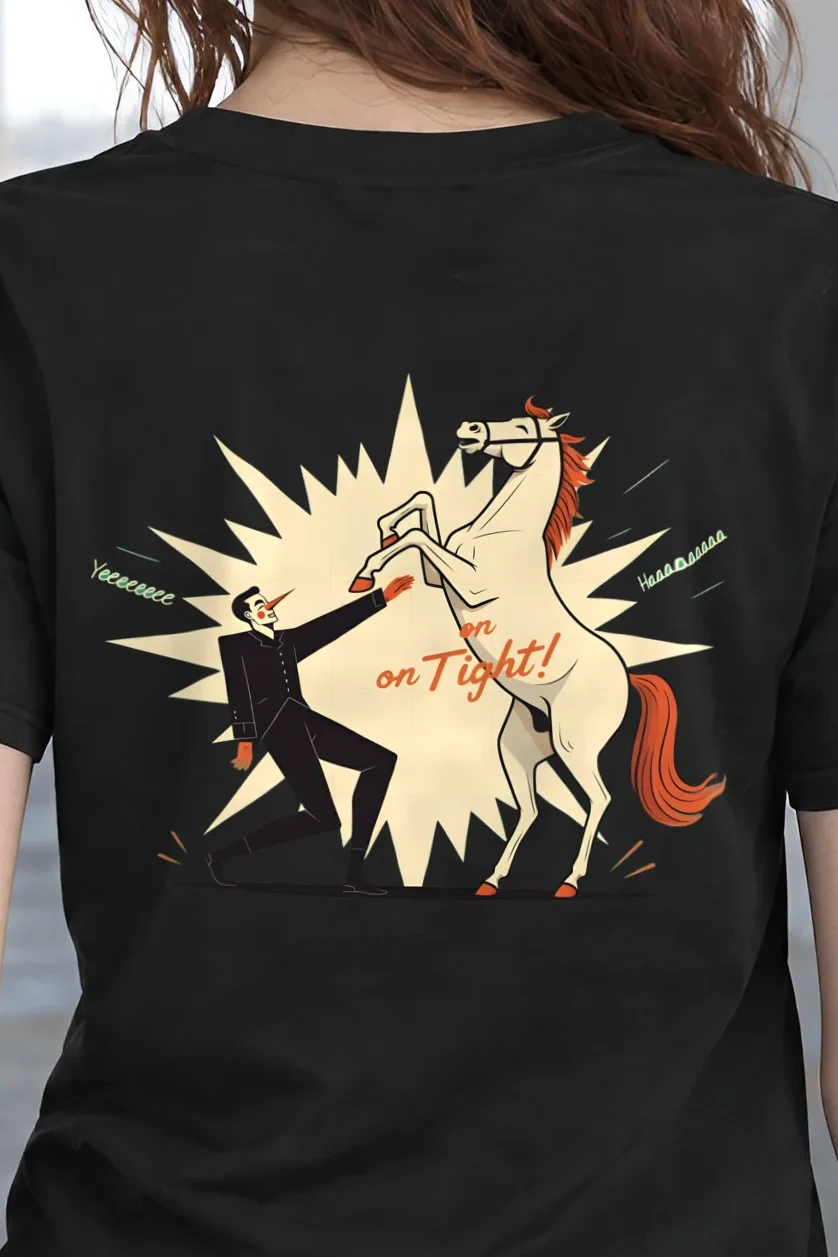 "I’m On Tight!" Heavyweight Unisex Crewneck T-shirt - the graphic up close