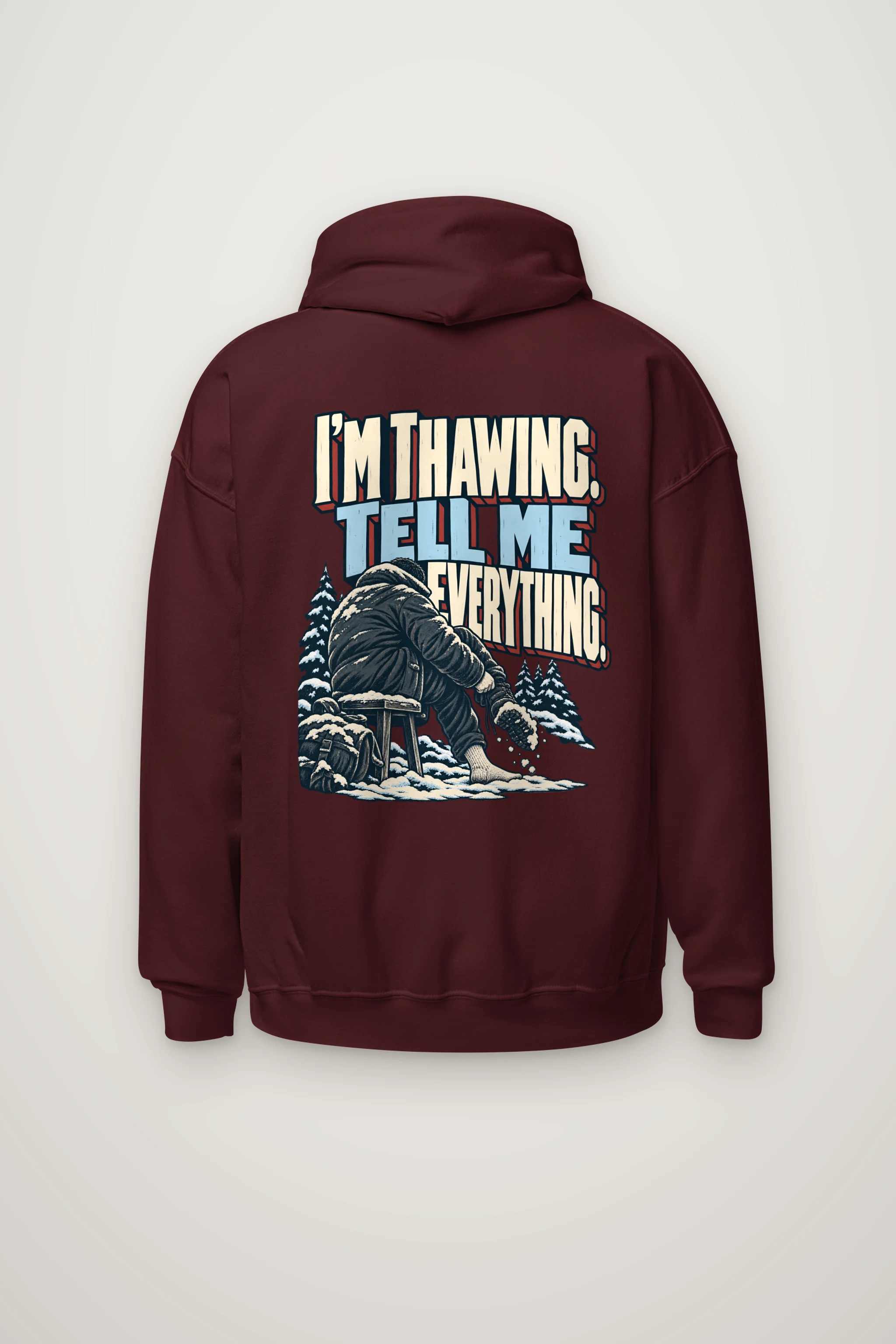 "I'm Thawing Tell Me Everything" Heavy Blend Unisex Pullover Hoodie