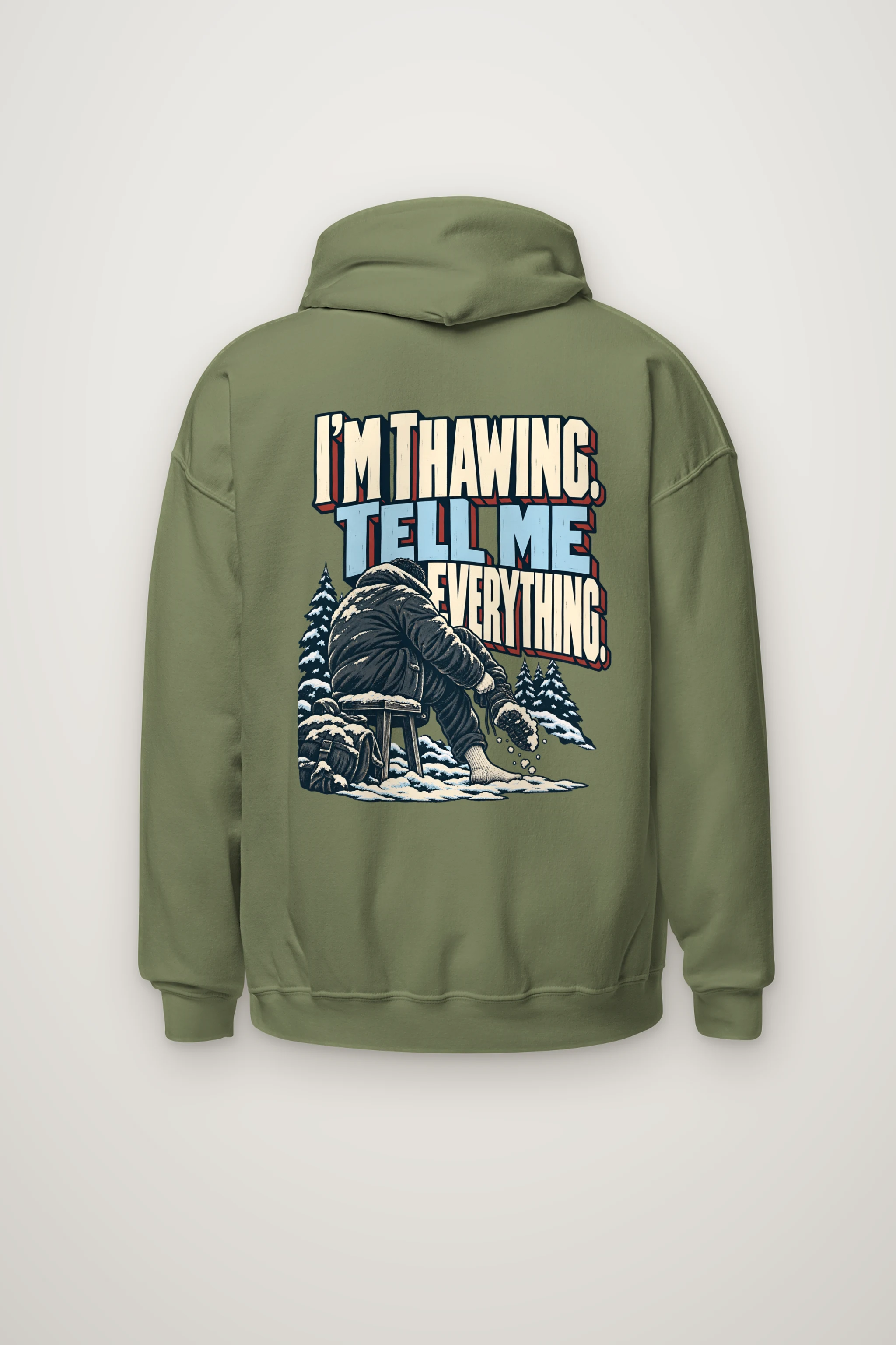 "I'm Thawing Tell Me Everything" Heavy Blend Unisex Pullover Hoodie