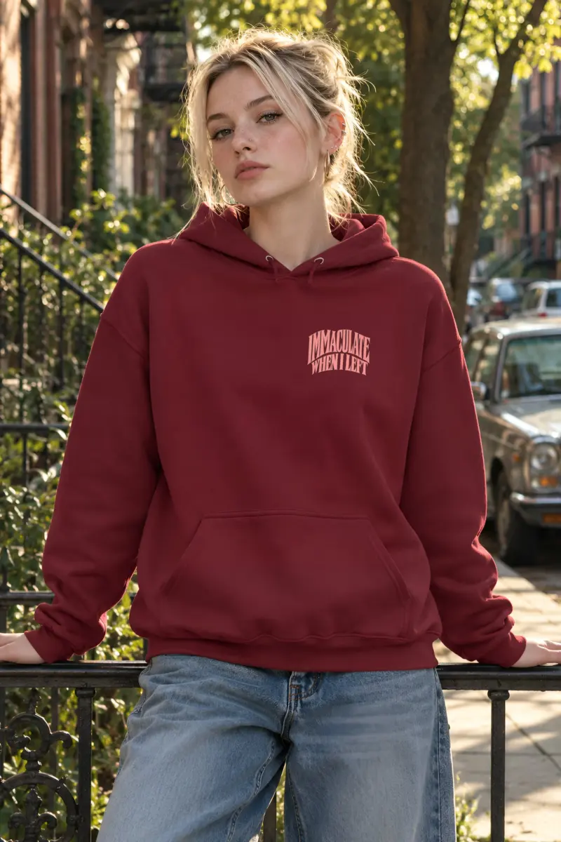 "Immaculate When I Left" Heavy Blend Unisex Pullover Hoodie