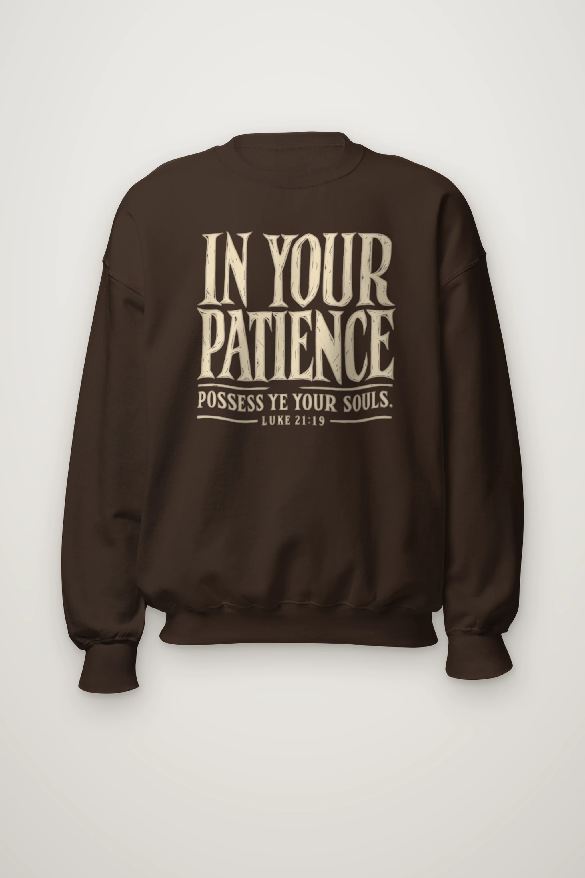 "In Your Patience" Heavy Blend Unisex Crewneck Sweatshirt