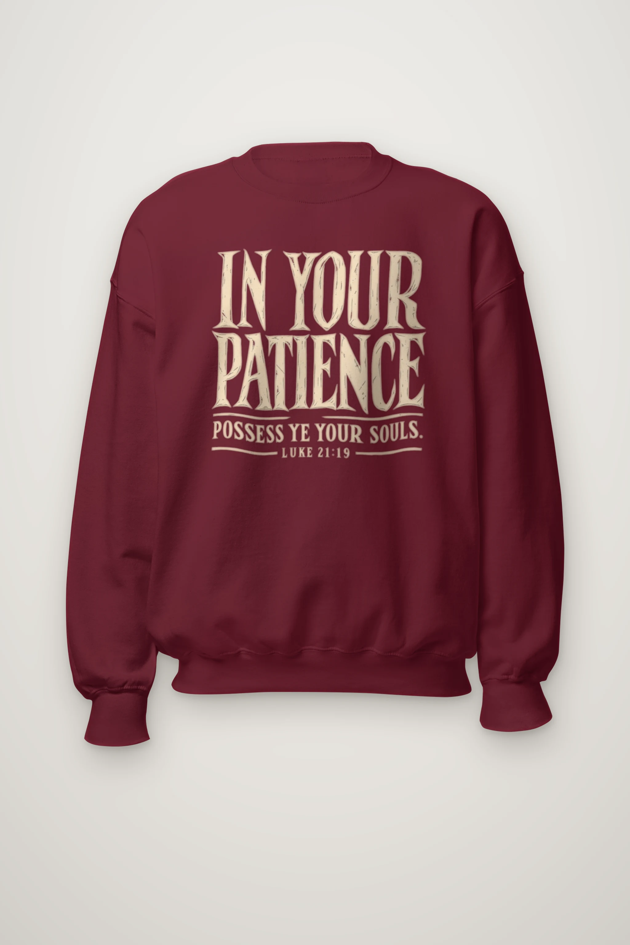 "In Your Patience" Heavy Blend Unisex Crewneck Sweatshirt