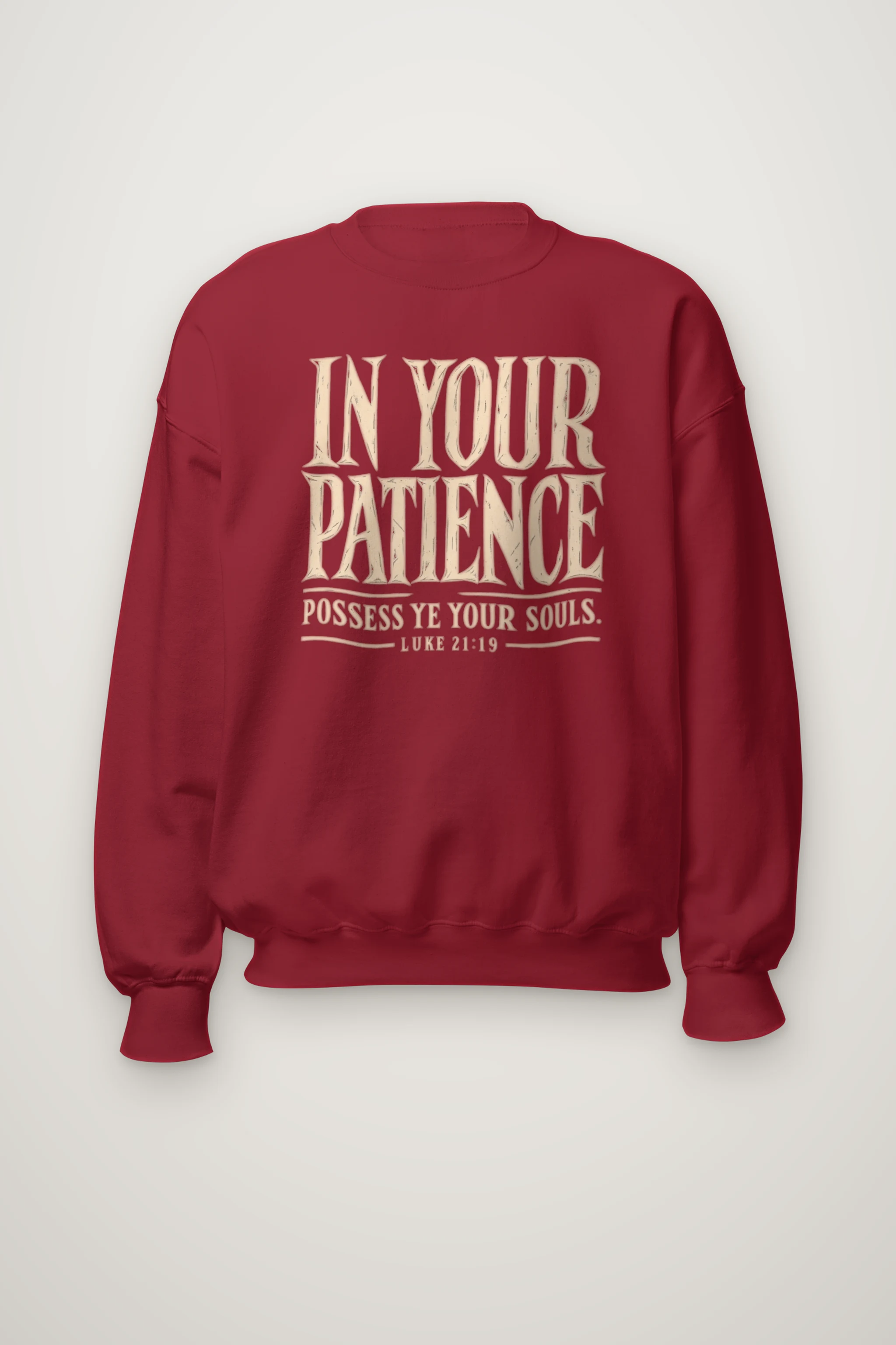 "In Your Patience" Heavy Blend Unisex Crewneck Sweatshirt