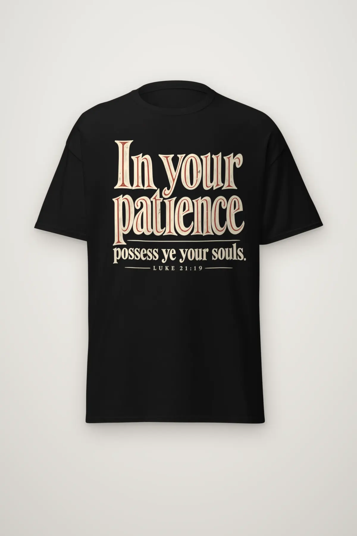 "In Your Patience" Heavyweight Unisex Crewneck T-shirt