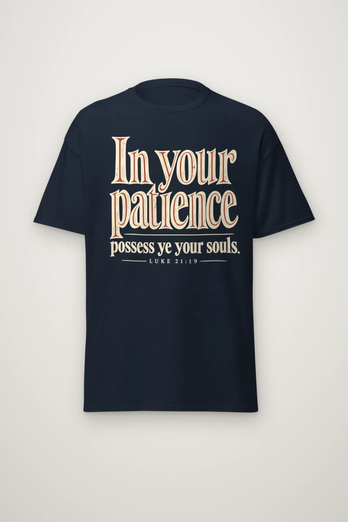 "In Your Patience" Heavyweight Unisex Crewneck T-shirt