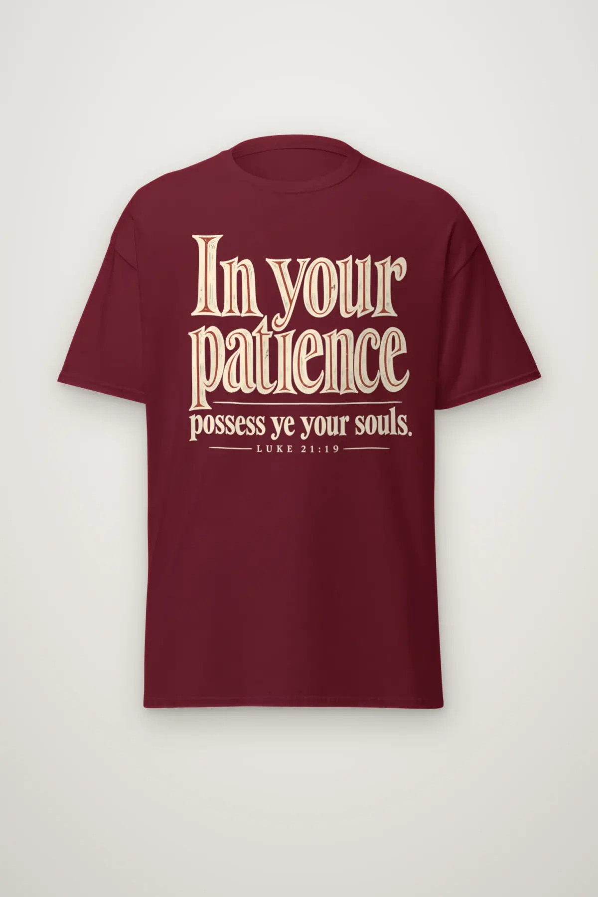 "In Your Patience" Heavyweight Unisex Crewneck T-shirt