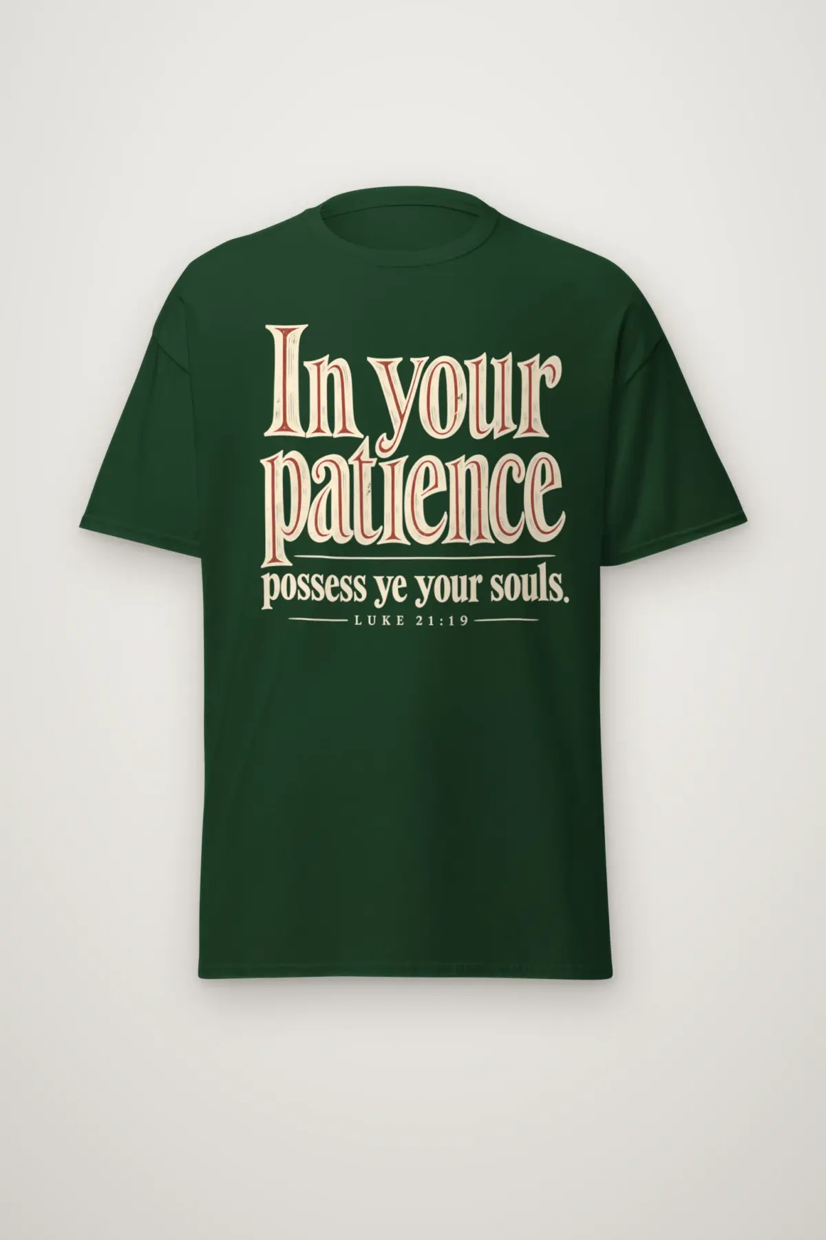 "In Your Patience" Heavyweight Unisex Crewneck T-shirt
