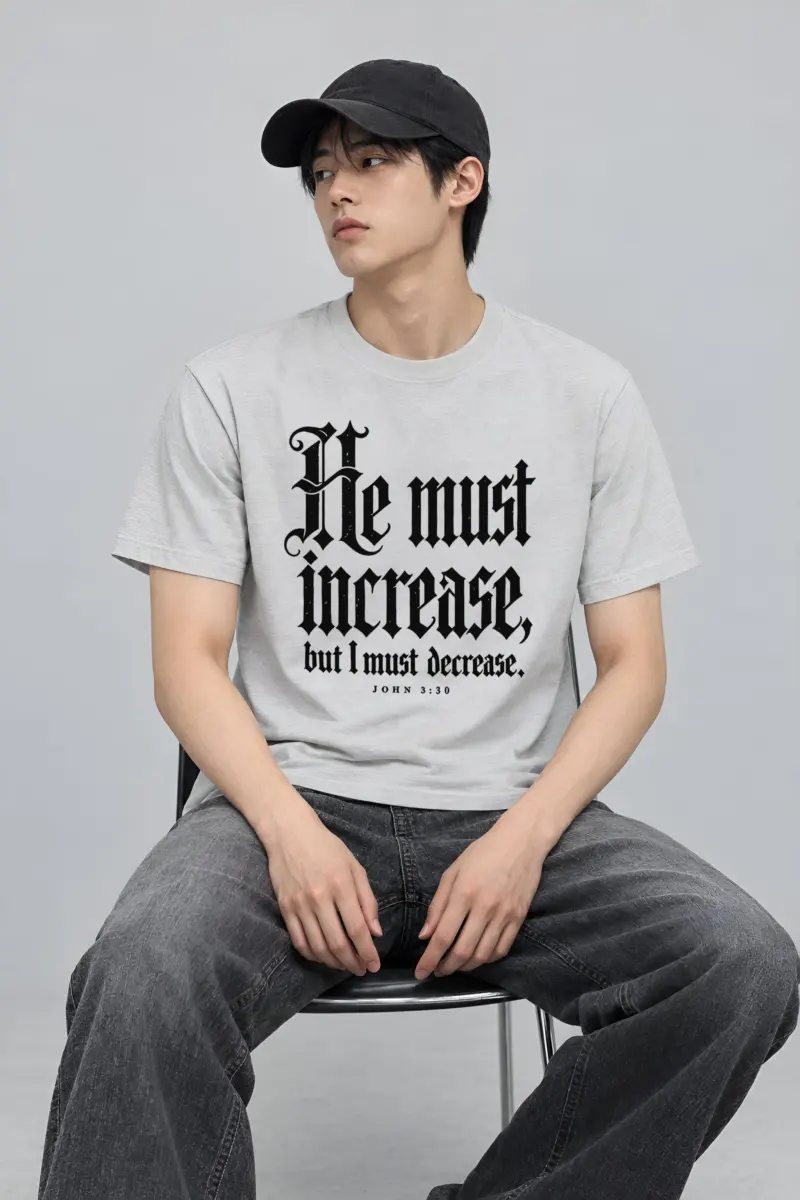 "Increase Decrease Blackletter" Heavyweight Unisex Crewneck T-shirt