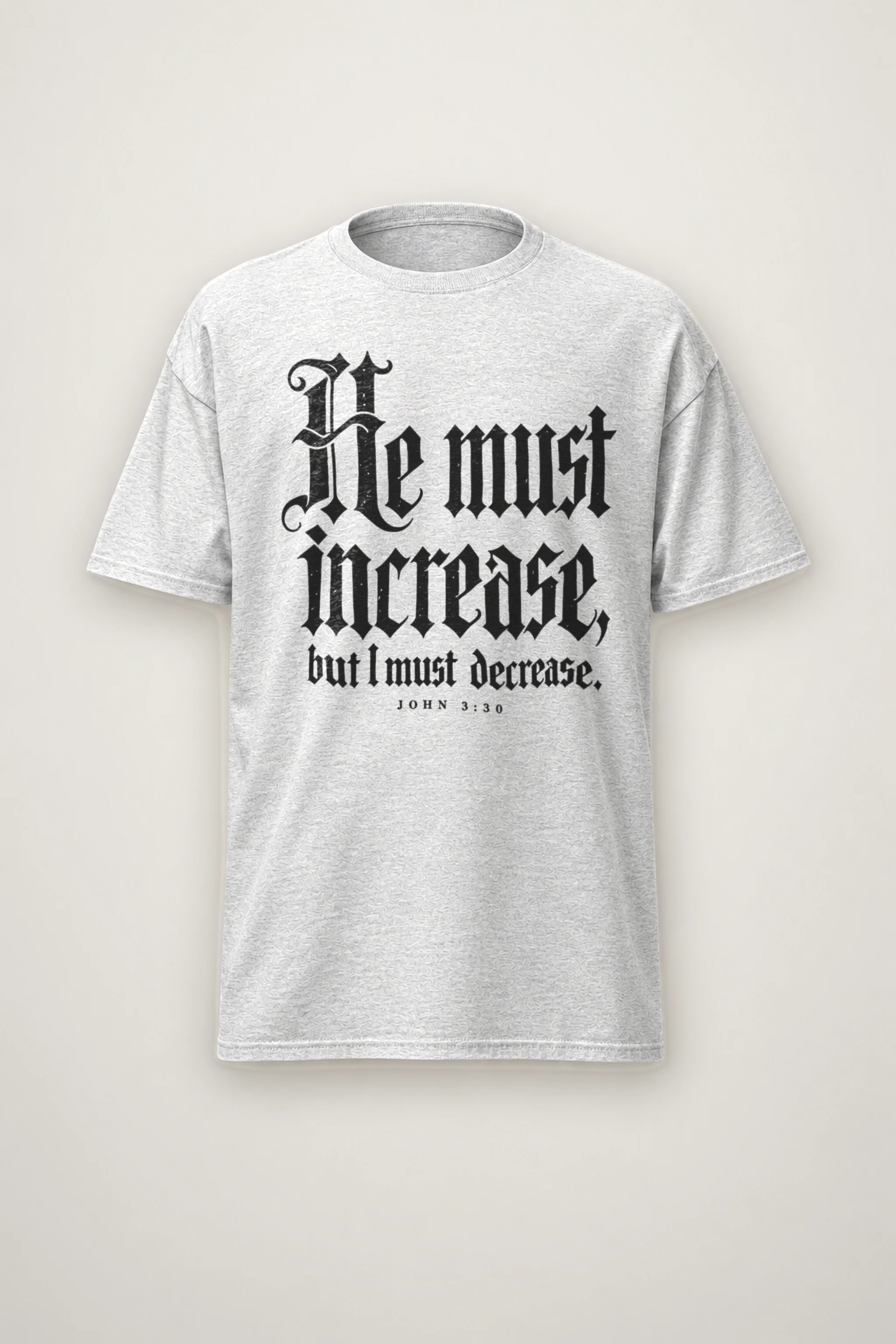 "Increase Decrease Blackletter" Heavyweight Unisex Crewneck T-shirt