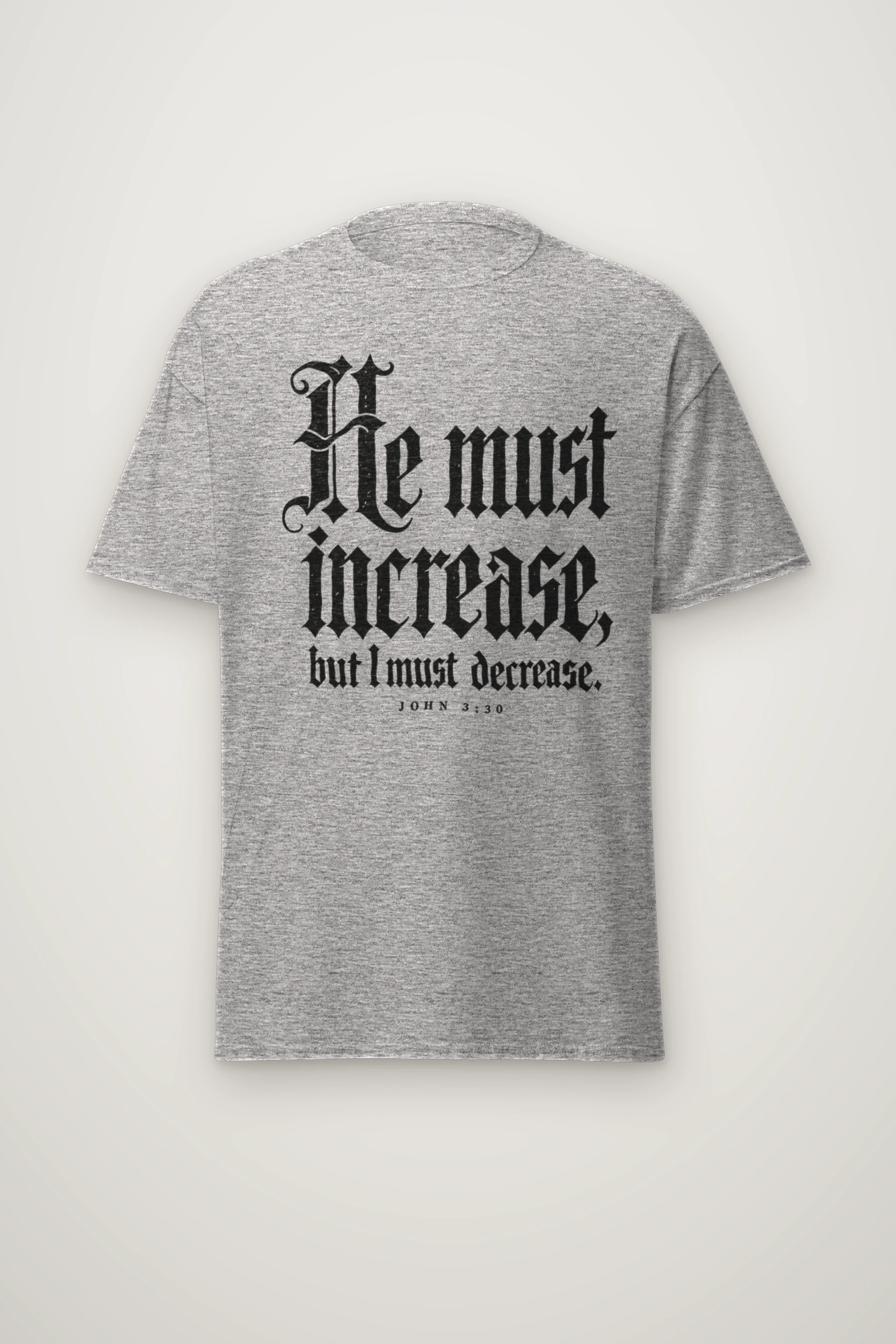"Increase Decrease Blackletter" Heavyweight Unisex Crewneck T-shirt