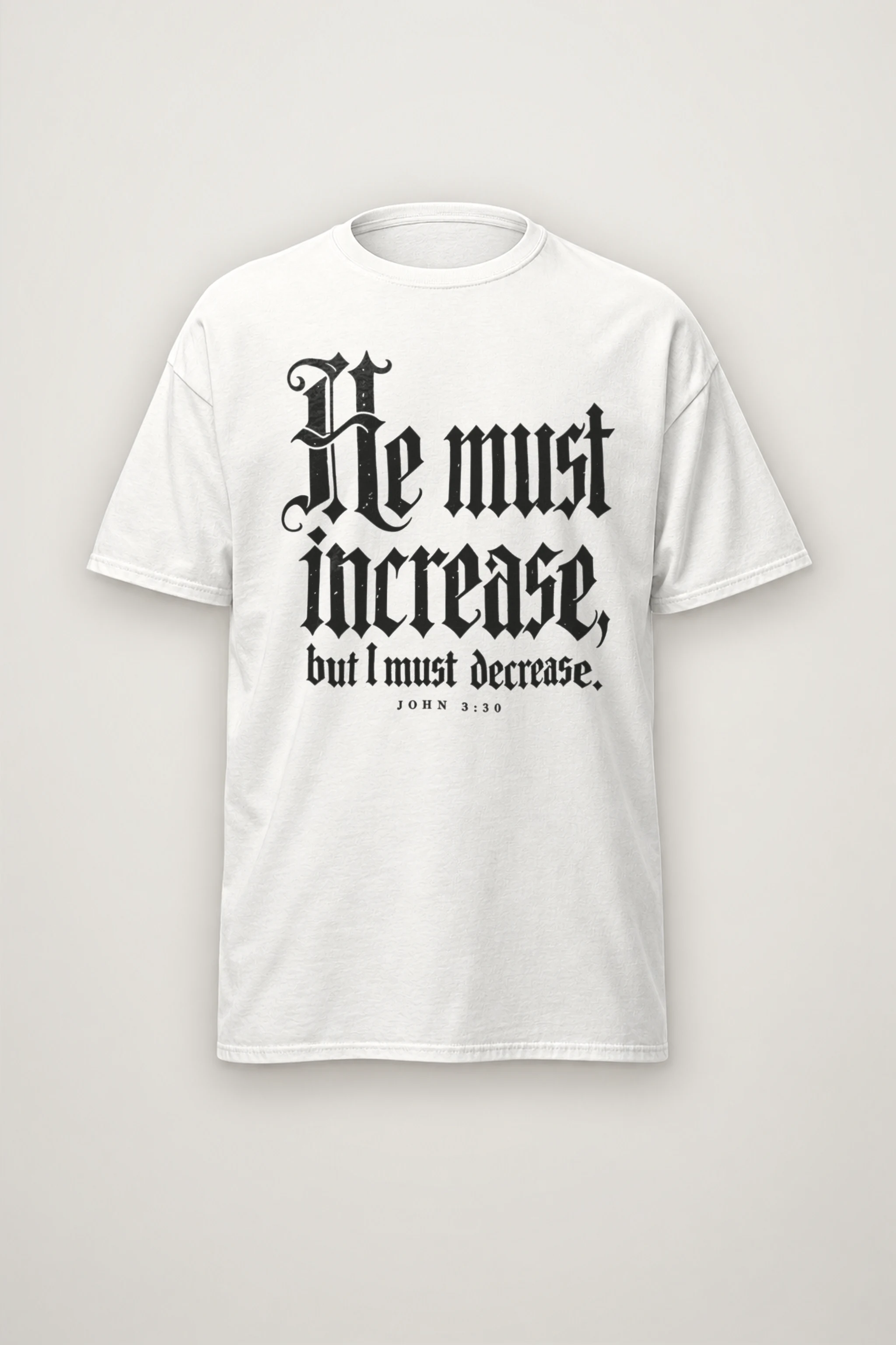 "Increase Decrease Blackletter" Heavyweight Unisex Crewneck T-shirt