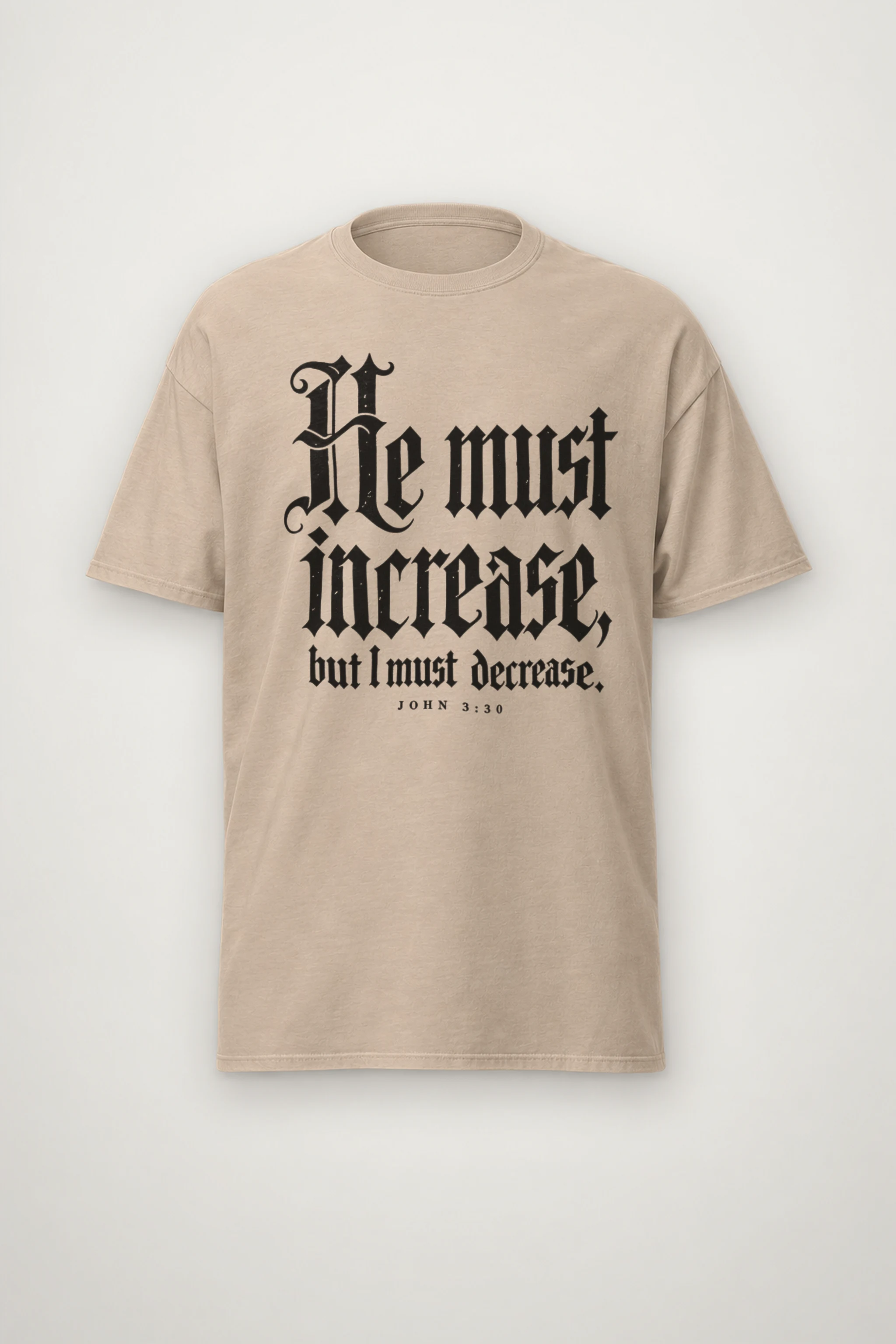 "Increase Decrease Blackletter" Heavyweight Unisex Crewneck T-shirt