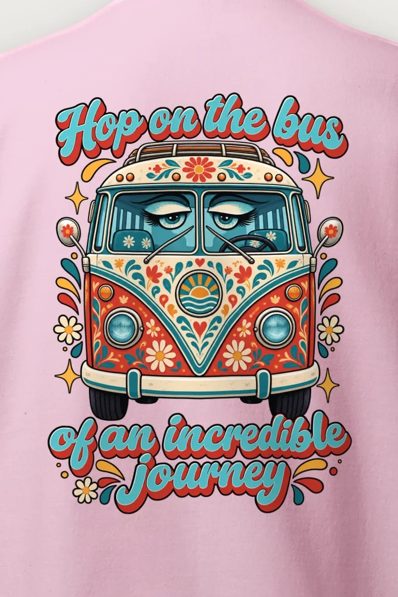 "Incredible Journey Bus" Heavy Blend Unisex Crewneck Sweatshirt