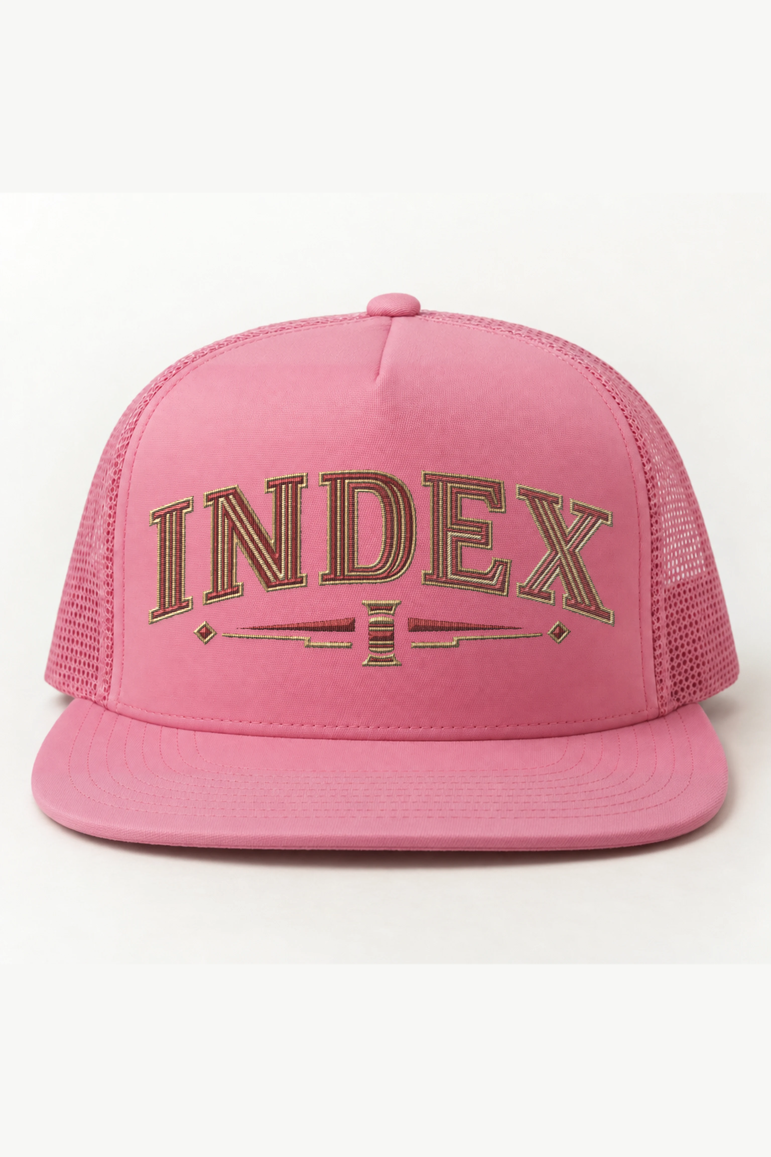 "Index" 5 Panel Trucker Cap · Embroidered