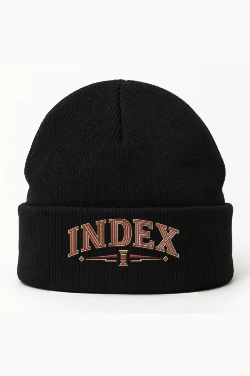 "Index Embroidered Beanie" Cuffed Beanie · Embroidered