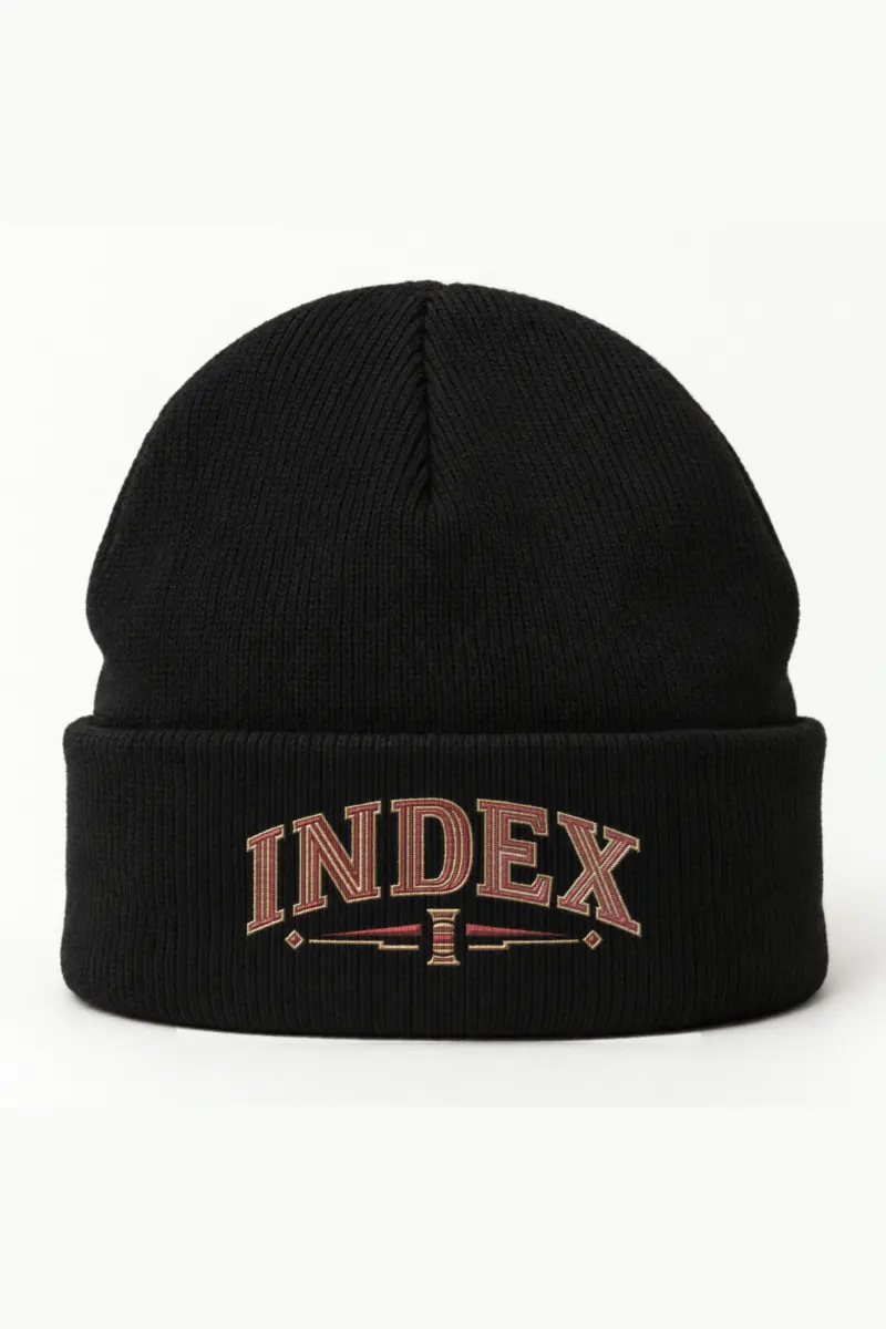 "Index Embroidered Beanie" Cuffed Beanie · Embroidered