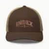 "Index Embroidered Trucker" Retro Trucker Cap · Embroidered