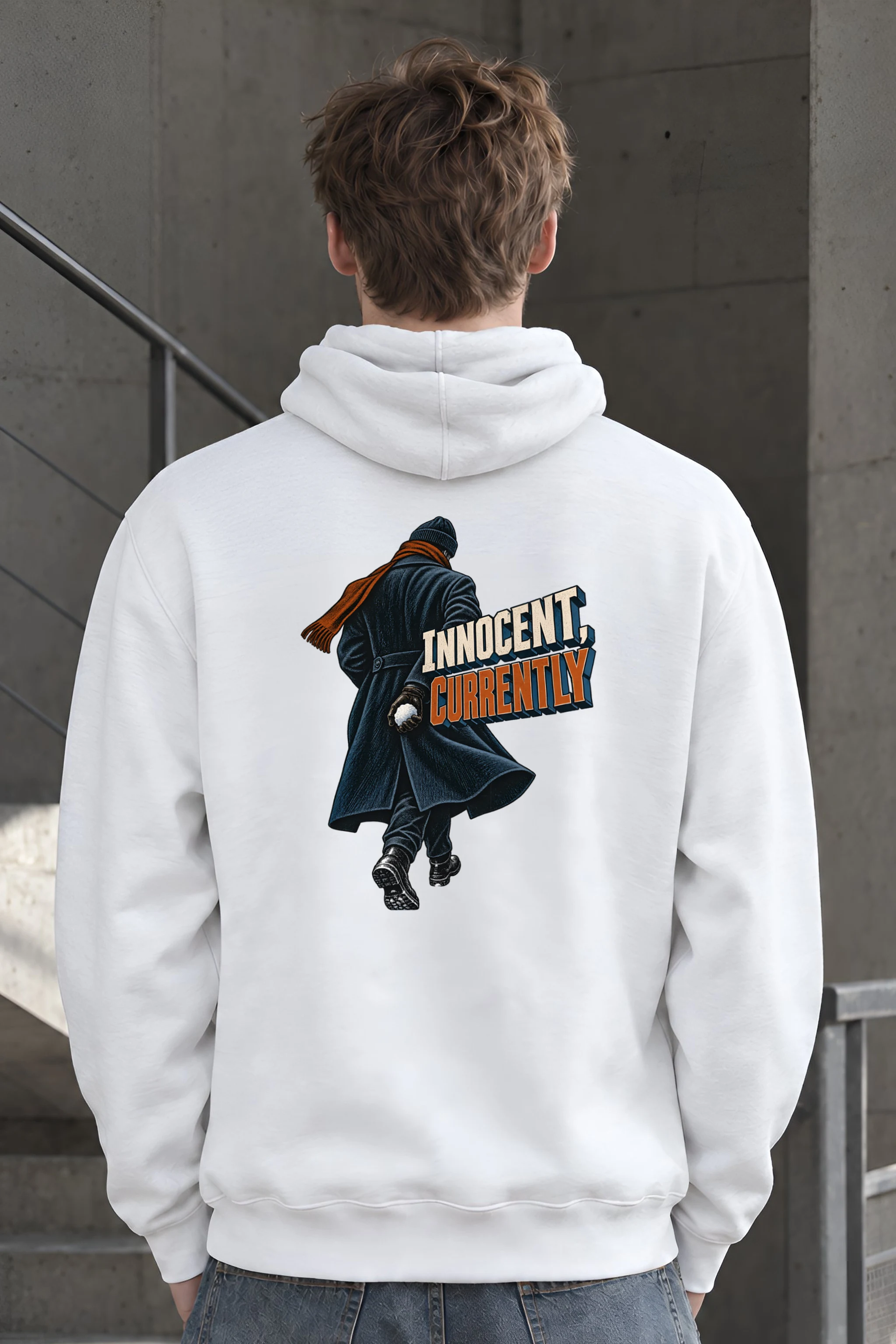 "Innocent, Currently" Heavy Blend Unisex Pullover Hoodie