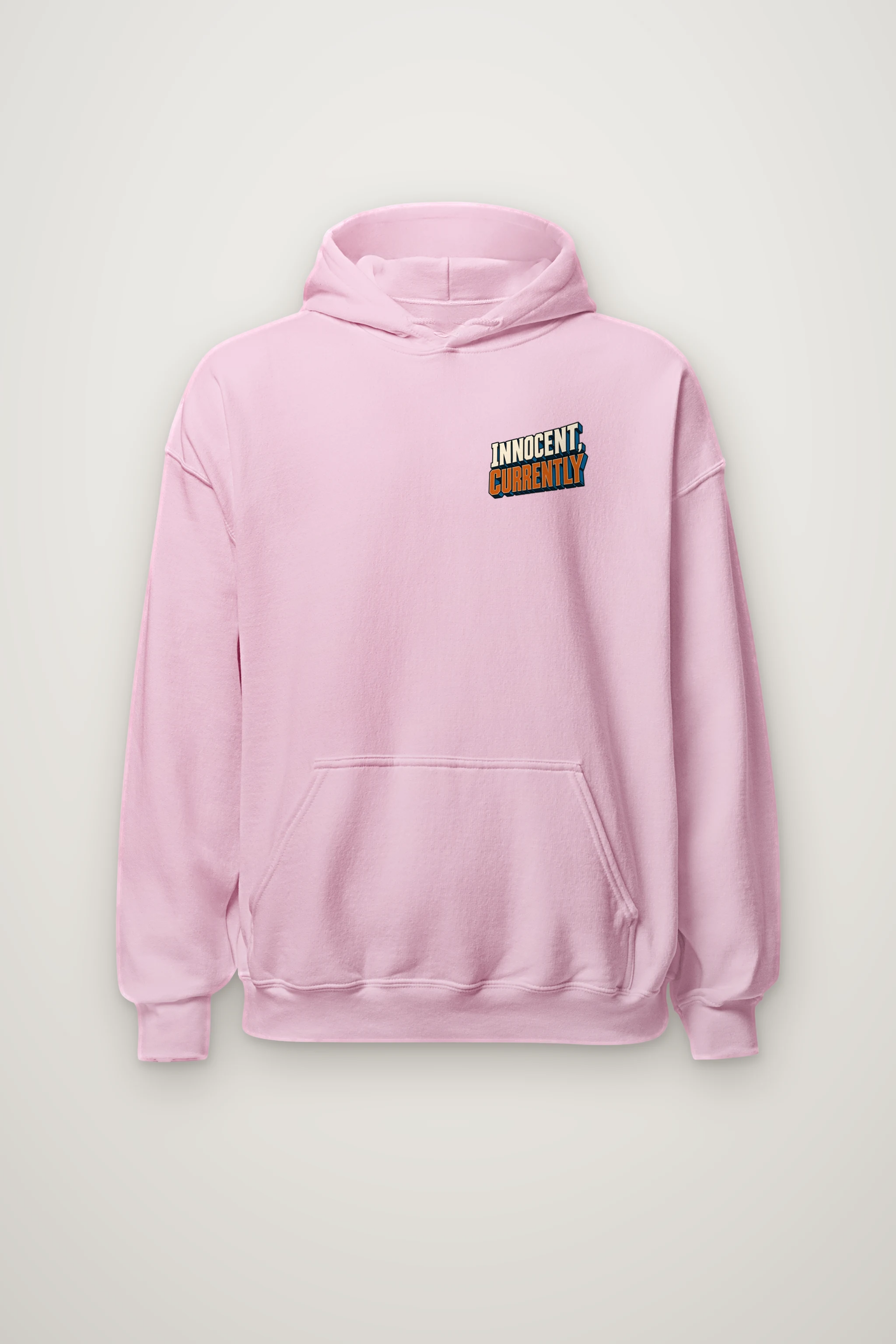 "Innocent, Currently" Heavy Blend Unisex Pullover Hoodie