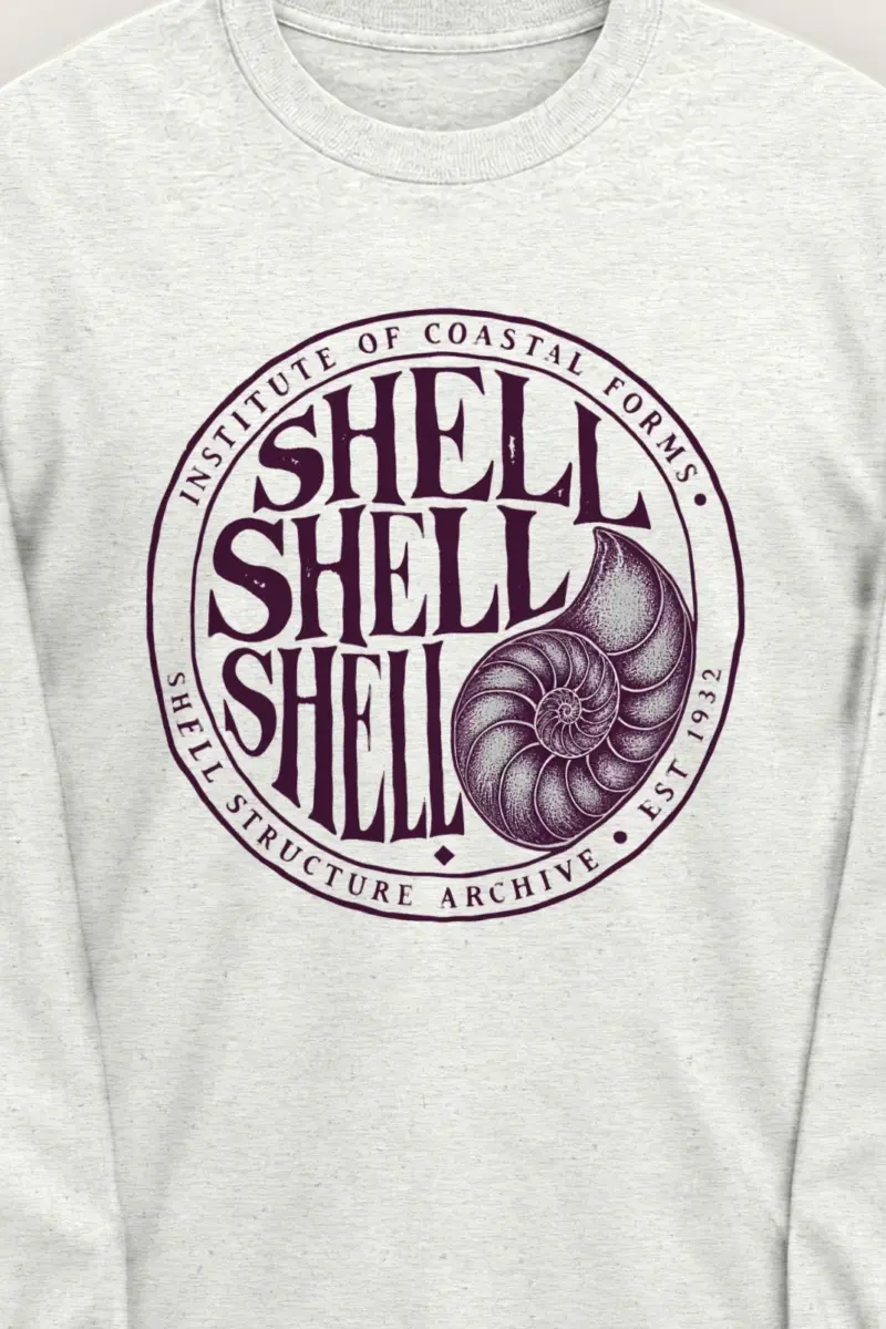 "Institute of Coastal Forms" Unisex Longsleeve T-shirt - the graphic up close