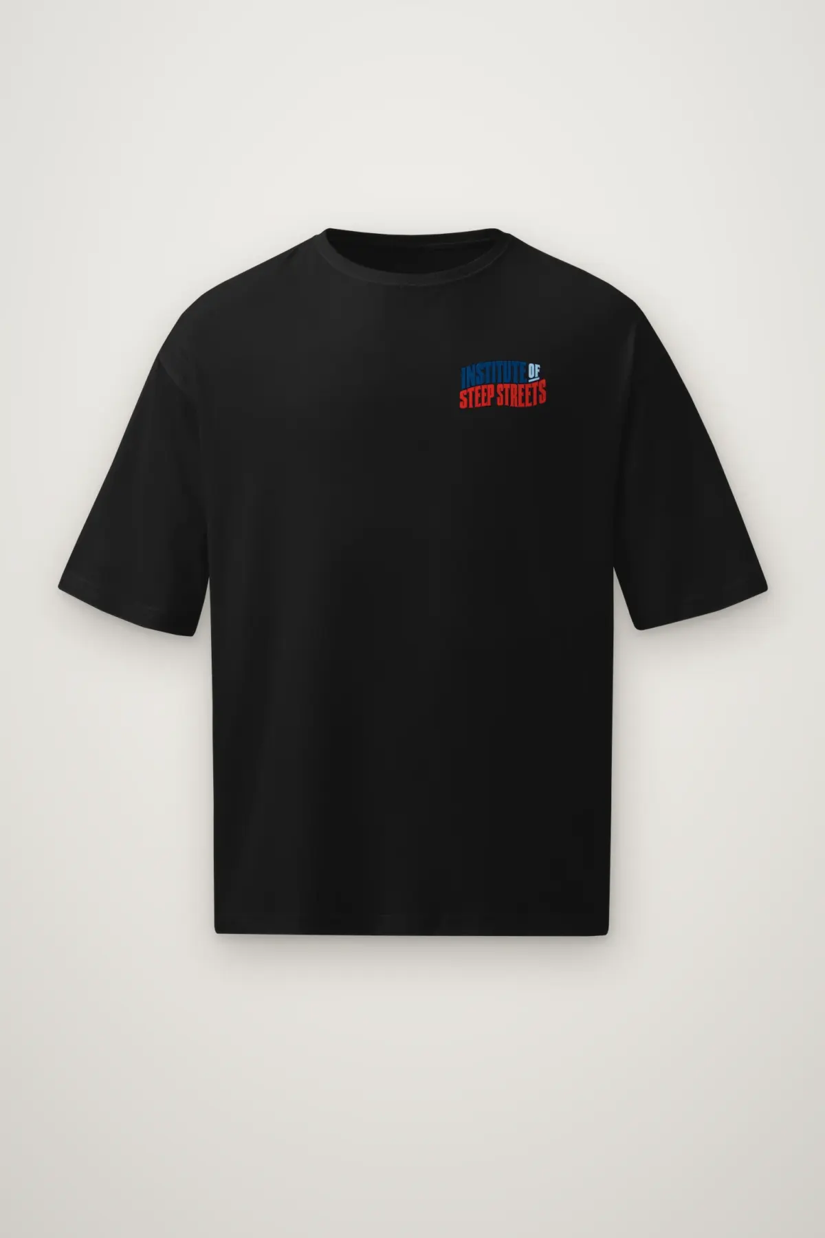 "Institute of Steep Streets" Men's Oversized Heavyweight Crewneck T-Shirt