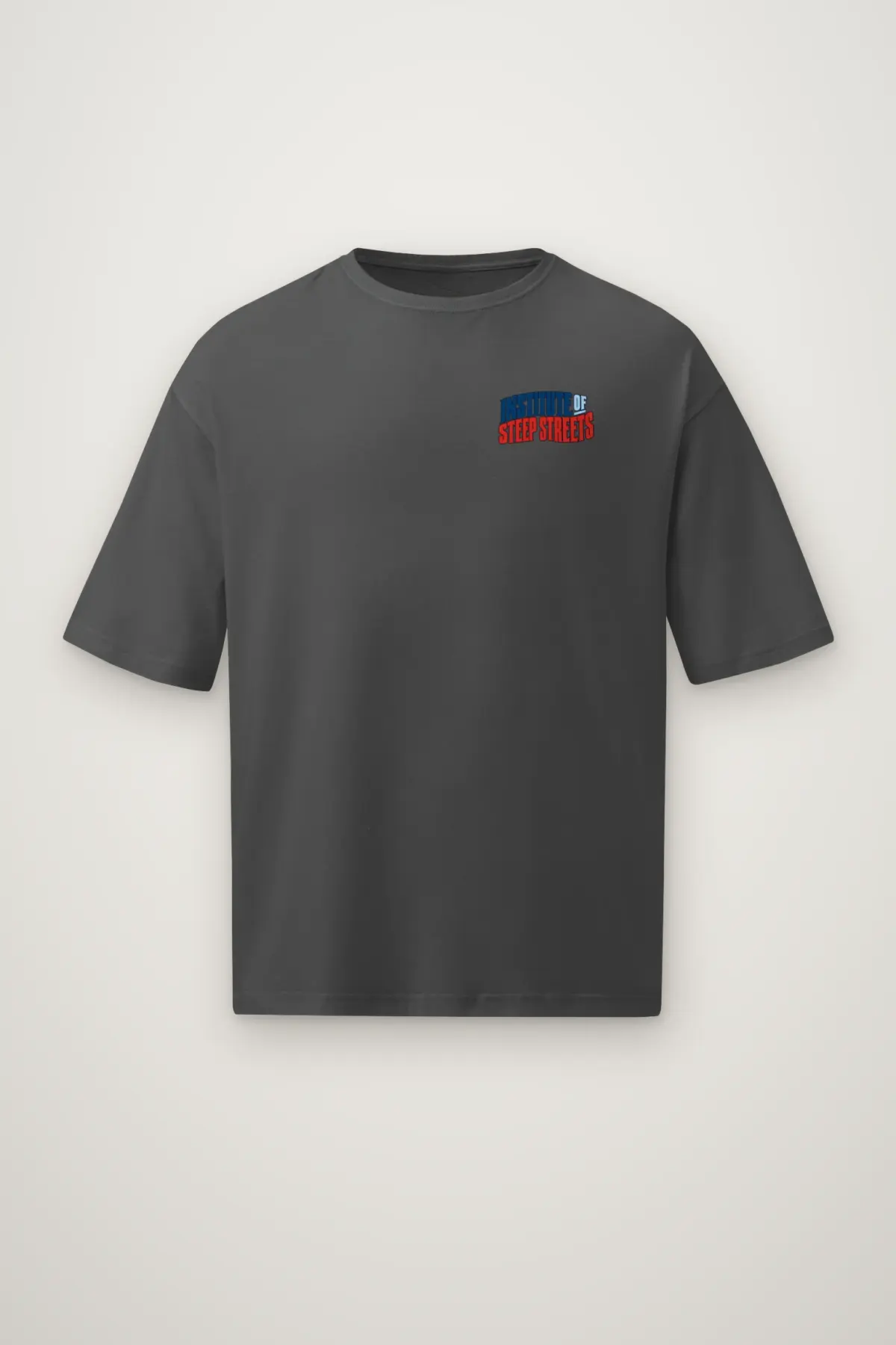 "Institute of Steep Streets" Men's Oversized Heavyweight Crewneck T-Shirt