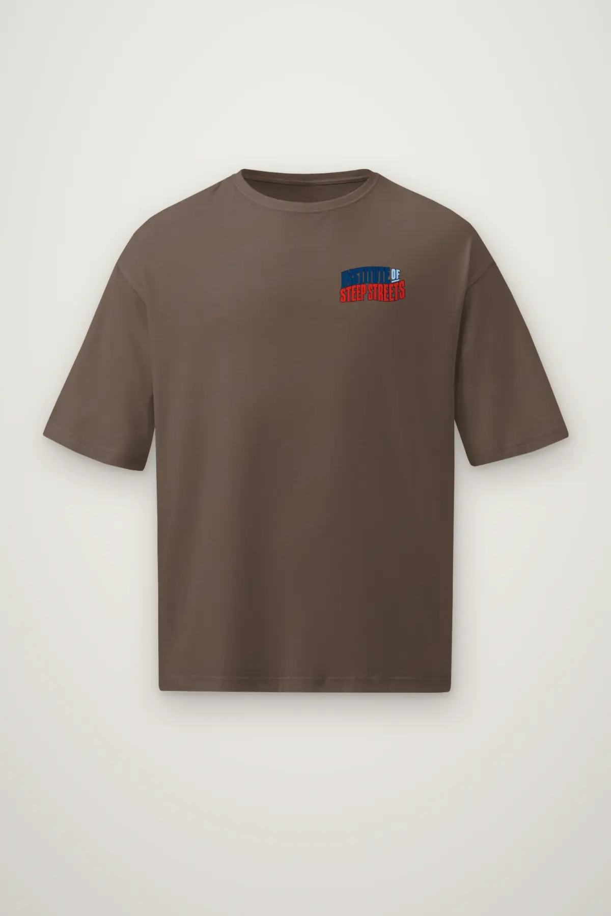 "Institute of Steep Streets" Men's Oversized Heavyweight Crewneck T-Shirt