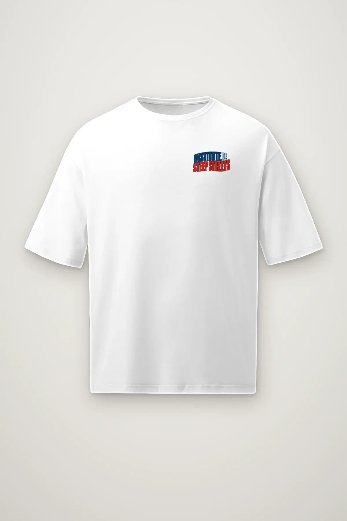 "Institute of Steep Streets" Men's Oversized Heavyweight Crewneck T-Shirt