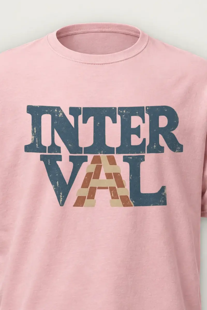 "Interval Brick" Heavyweight Unisex Crewneck T-shirt