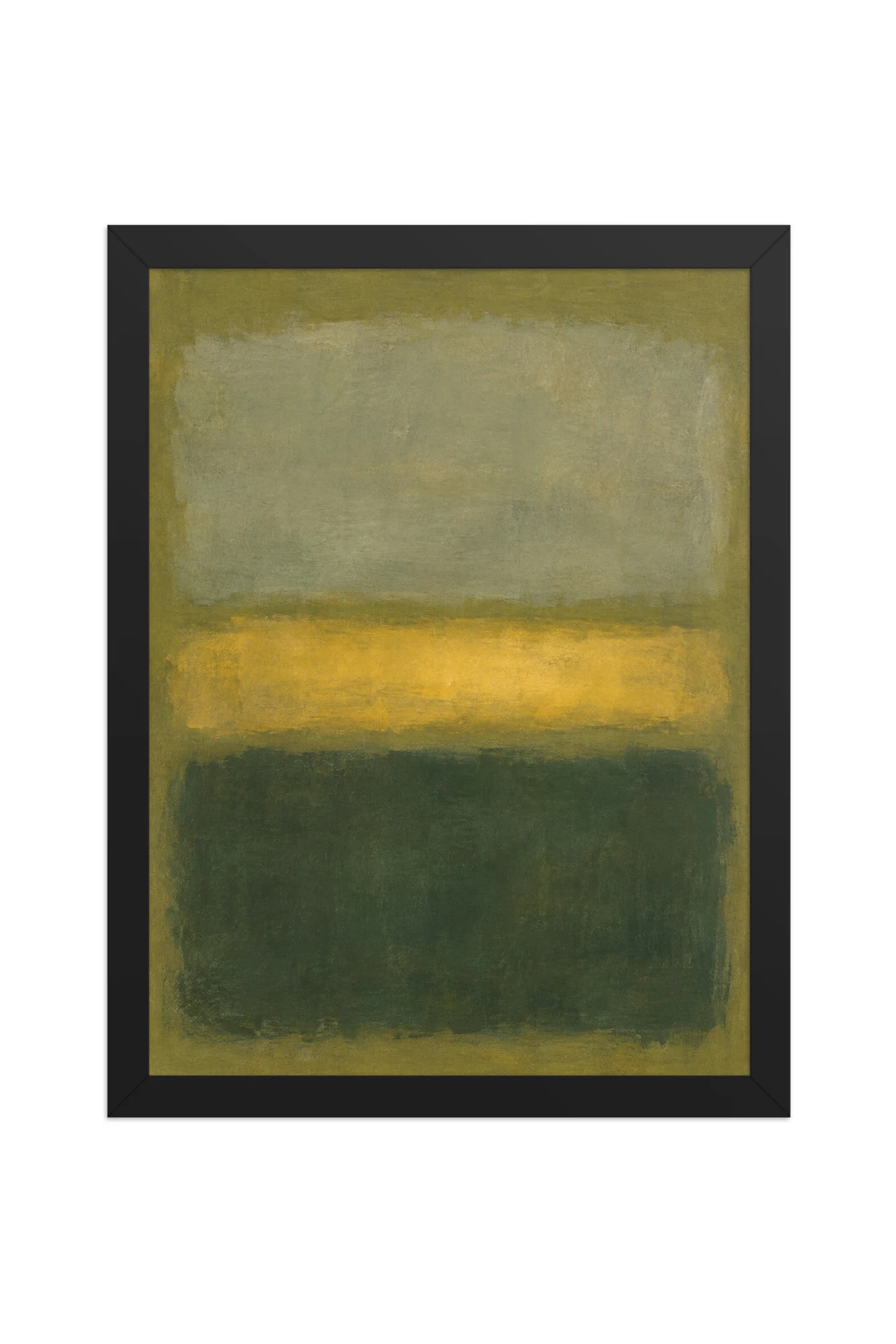 "Interval in Olive" Premium Wooden Framed Poster