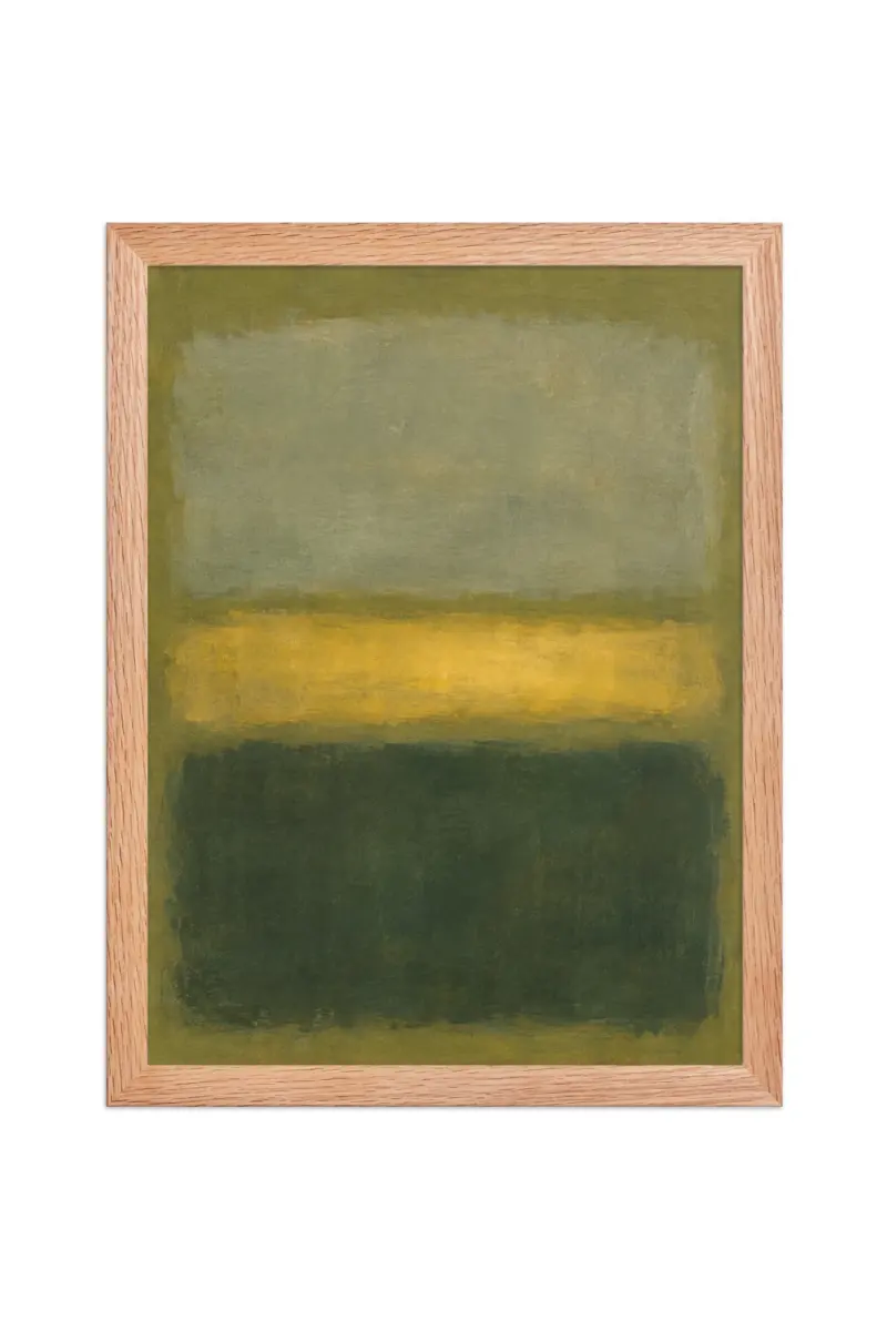 “Interval in Olive” Premium Wooden Framed Poster
