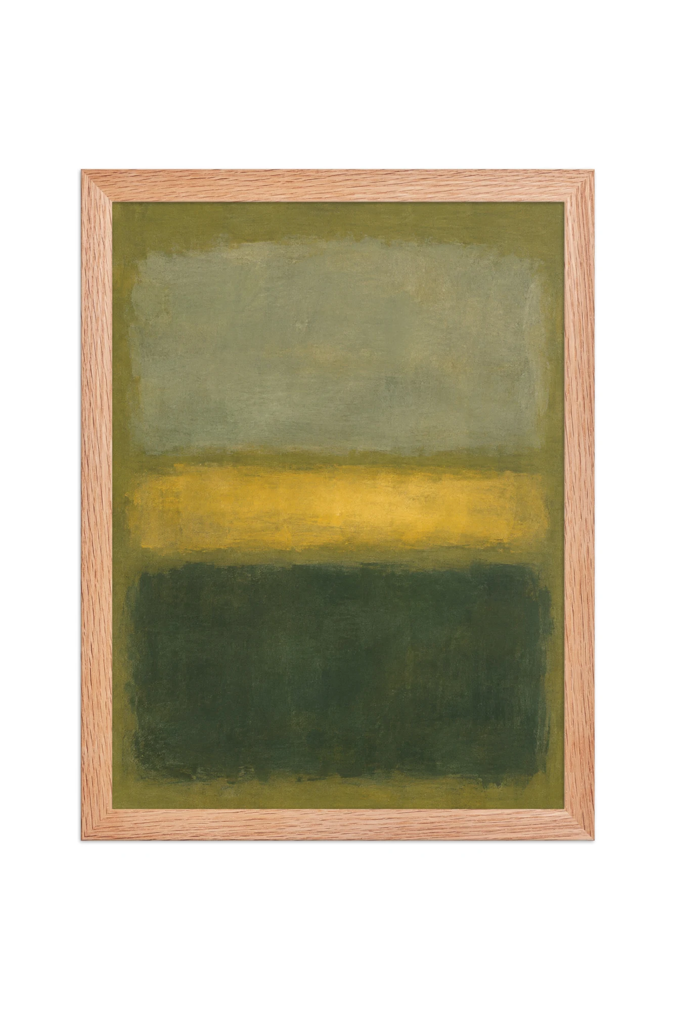 "Interval in Olive" Premium Wooden Framed Poster