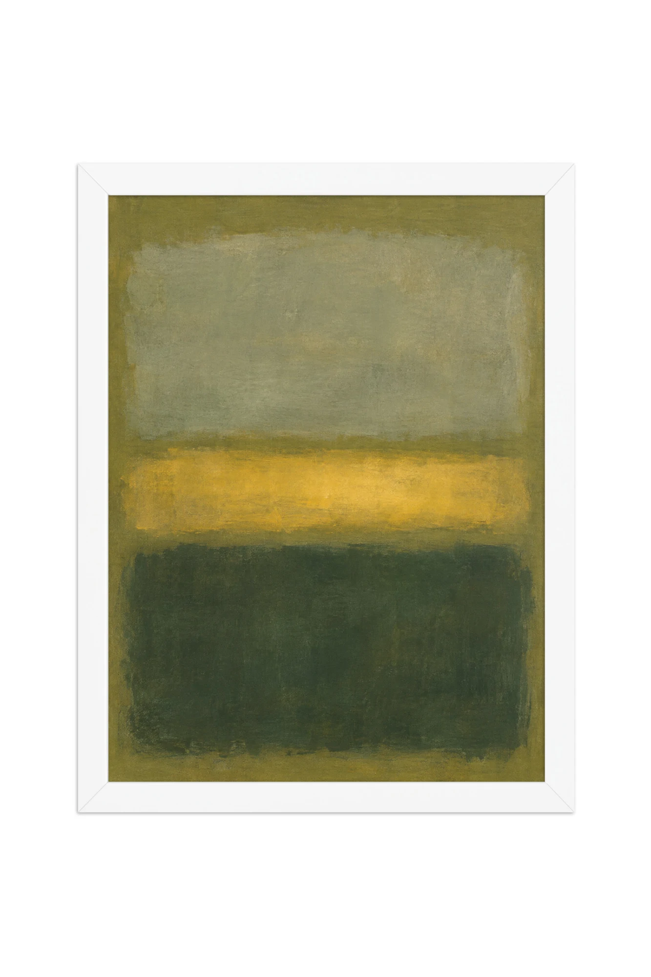 "Interval in Olive" Premium Wooden Framed Poster