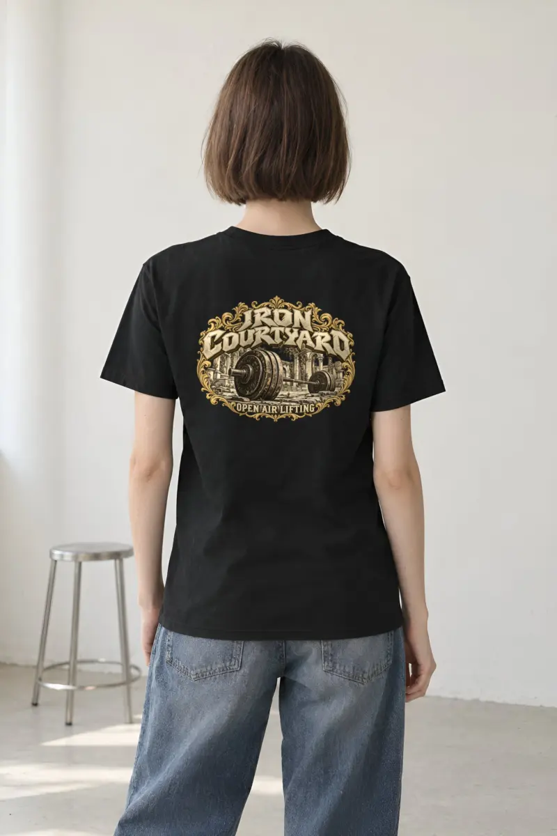 "Iron Courtyard" Heavyweight Unisex Crewneck T-shirt
