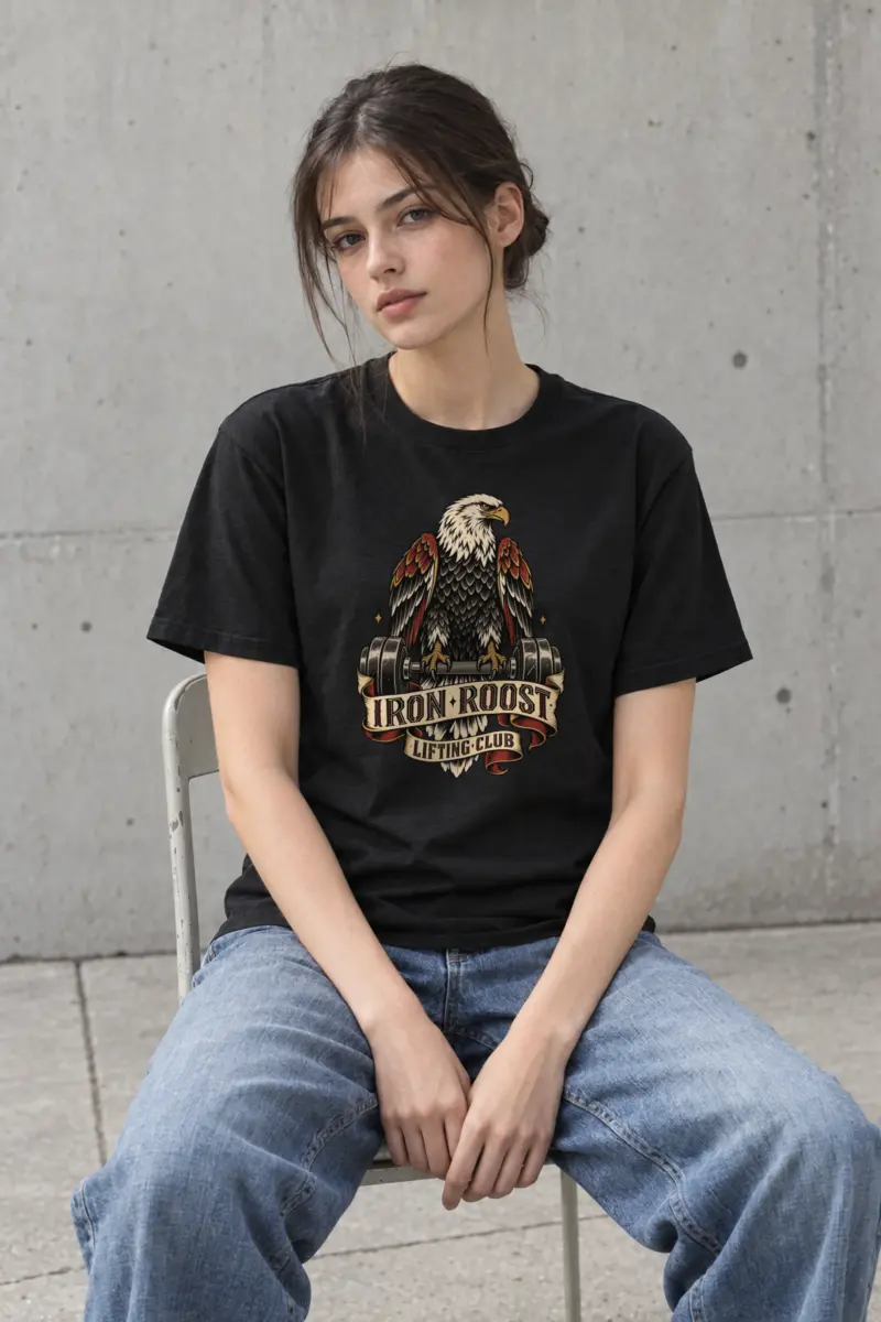 "Iron Roost Lifting Club" Heavyweight Unisex Crewneck T-shirt