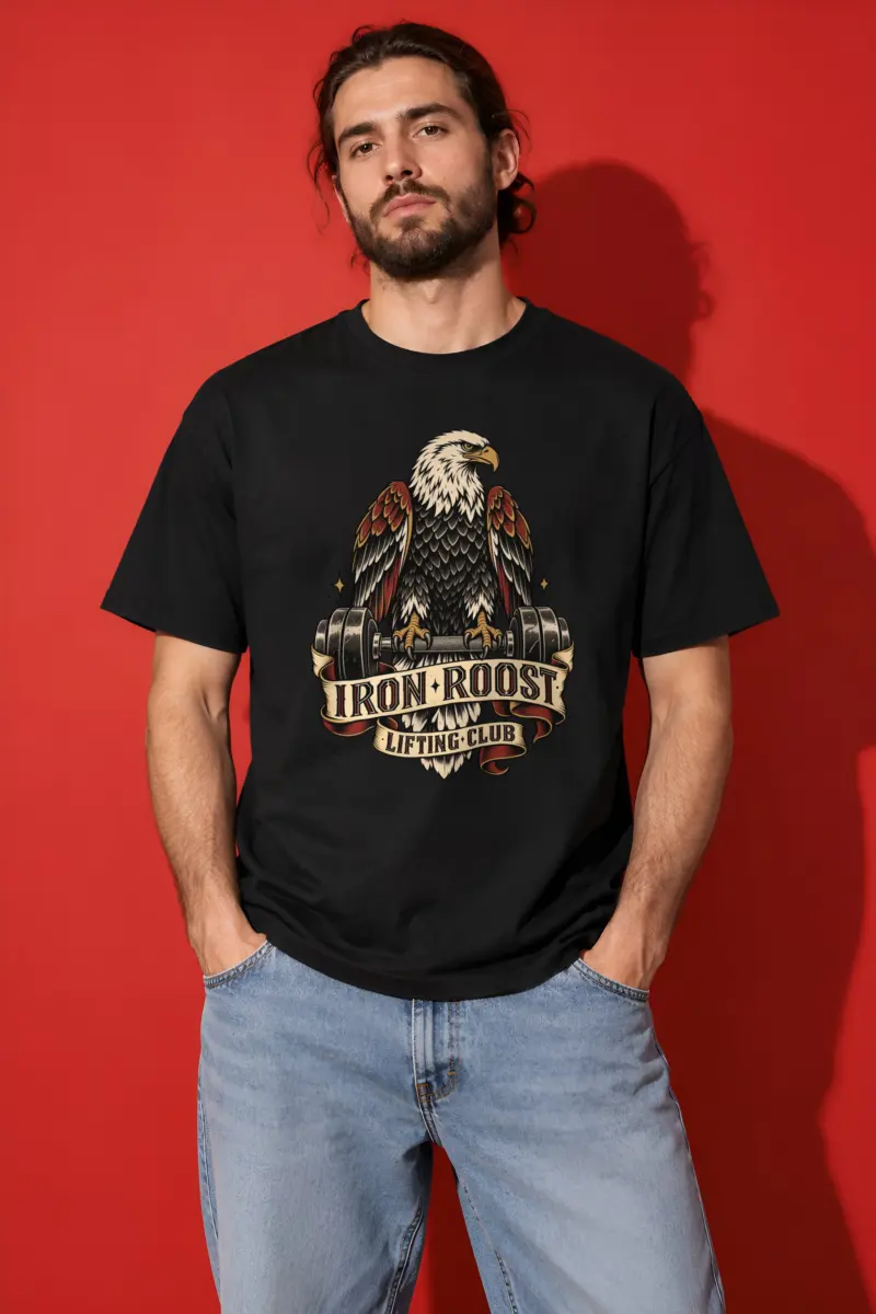 "Iron Roost Lifting Club" Heavyweight Unisex Crewneck T-shirt