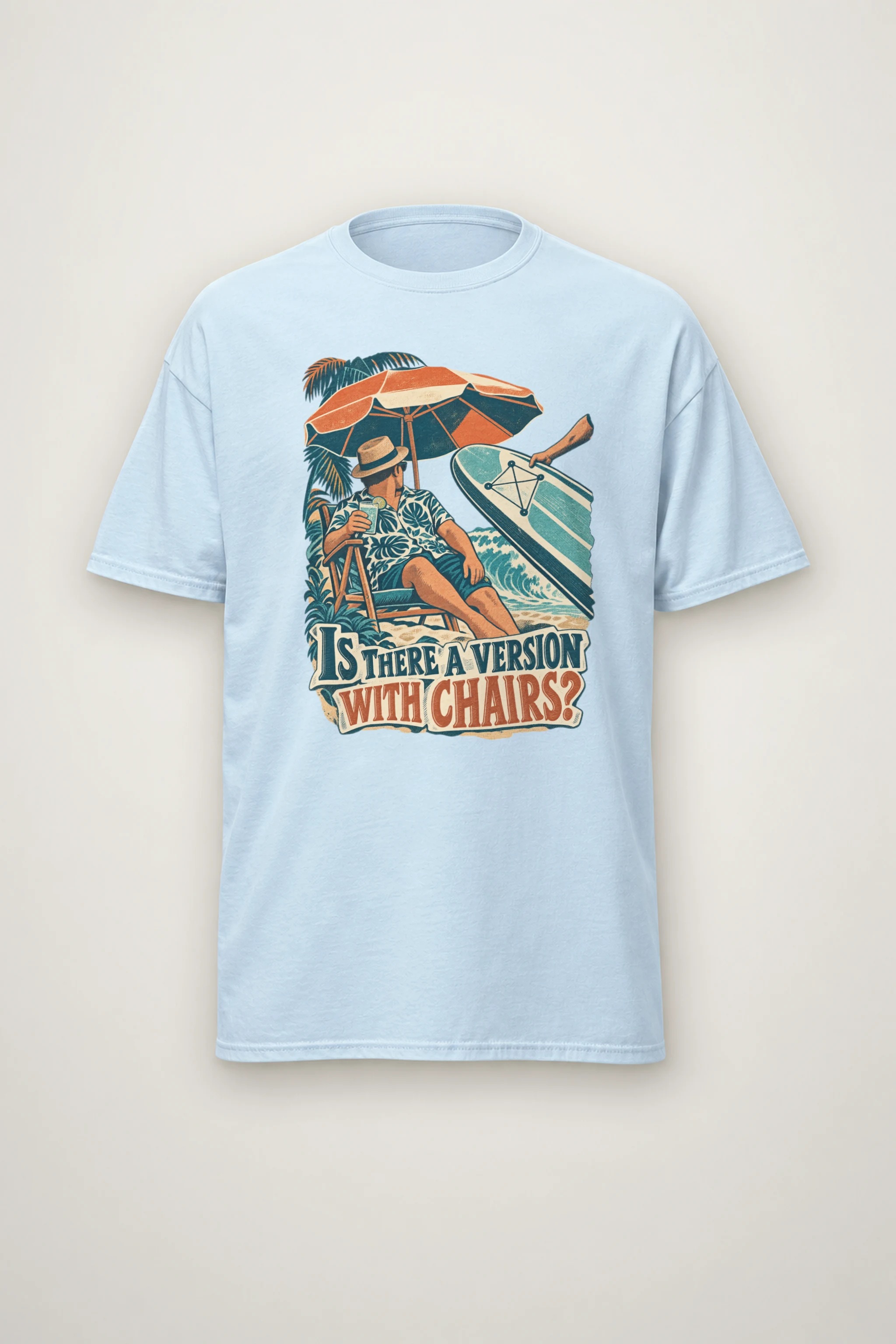 "IS THERE A VERSION WITH CHAIRS?" Heavyweight Unisex Crewneck T-shirt