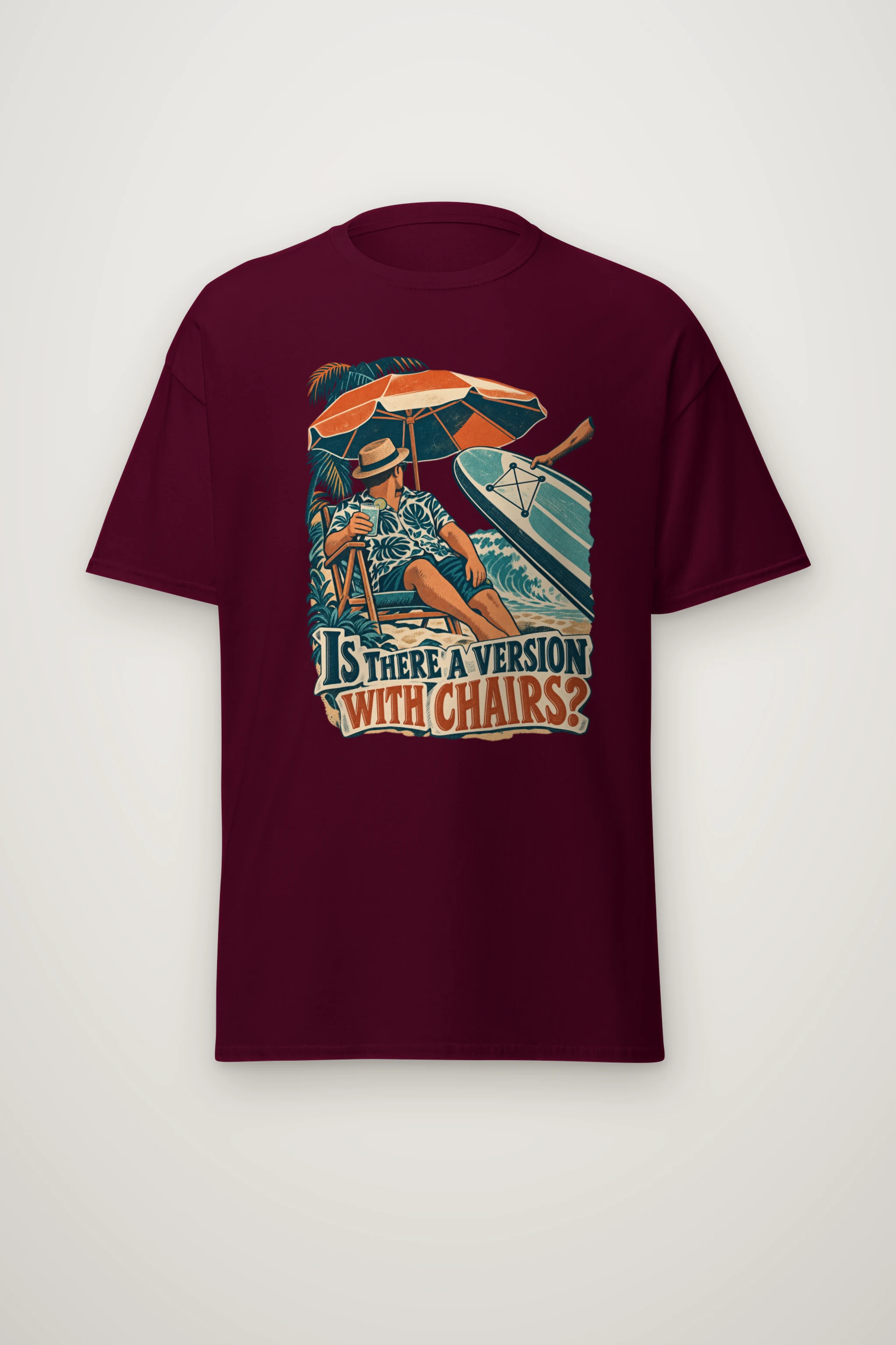 "IS THERE A VERSION WITH CHAIRS?" Heavyweight Unisex Crewneck T-shirt