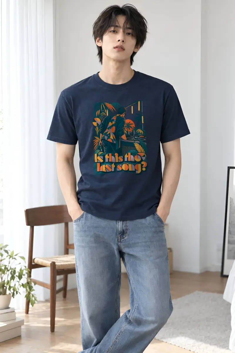 "Is This the Last Song?" Heavyweight Unisex Crewneck T-shirt