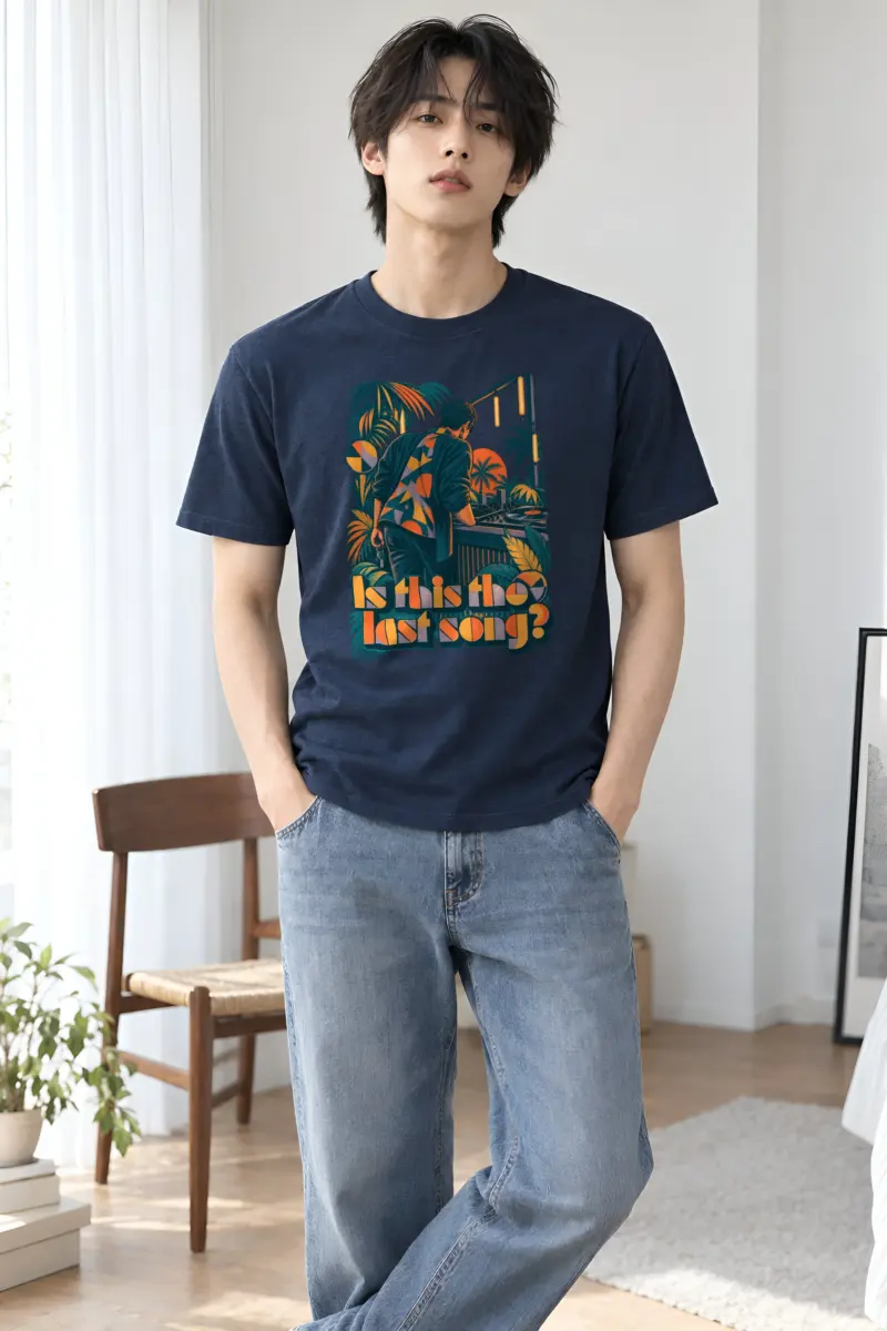 "Is This the Last Song?" Heavyweight Unisex Crewneck T-shirt