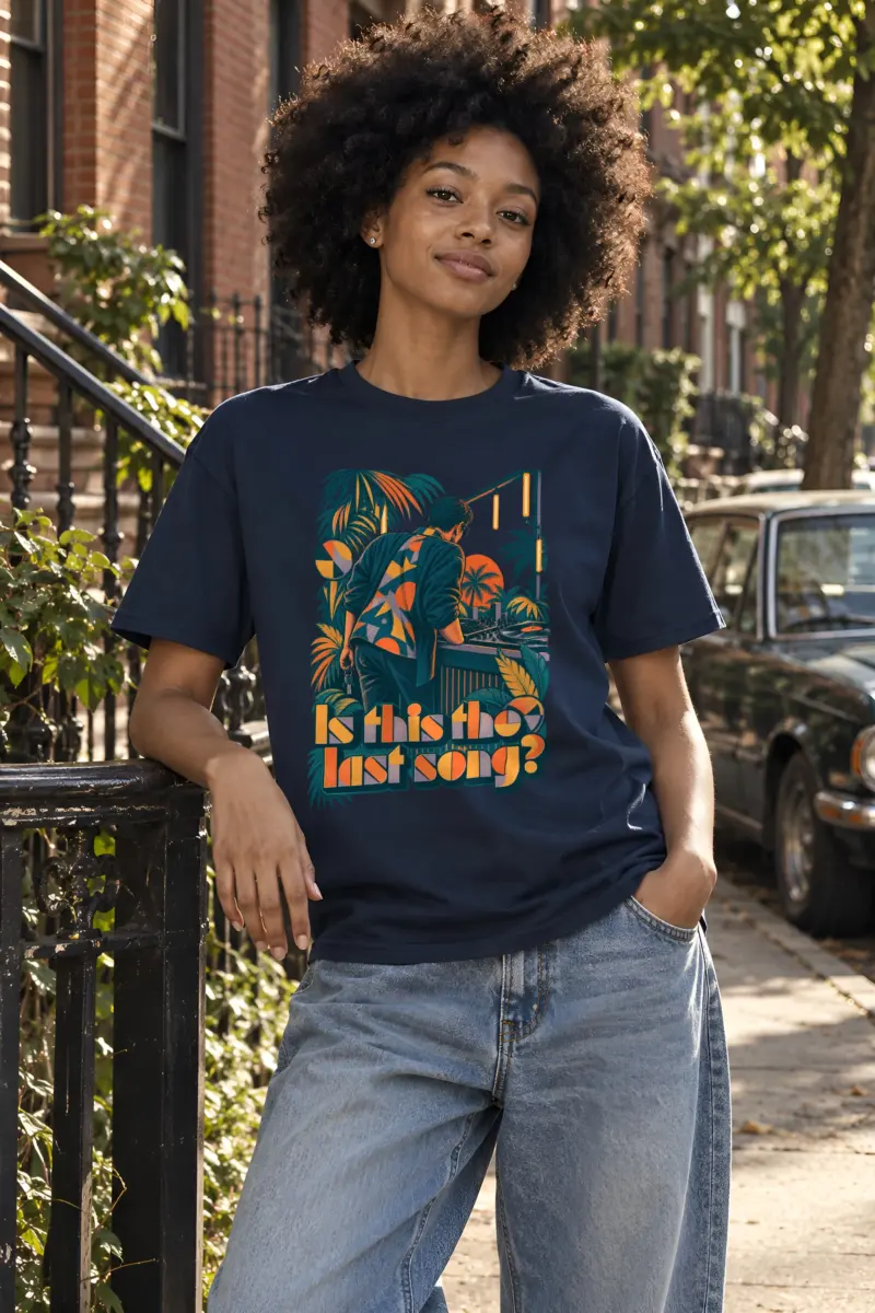 "Is This the Last Song?" Heavyweight Unisex Crewneck T-shirt