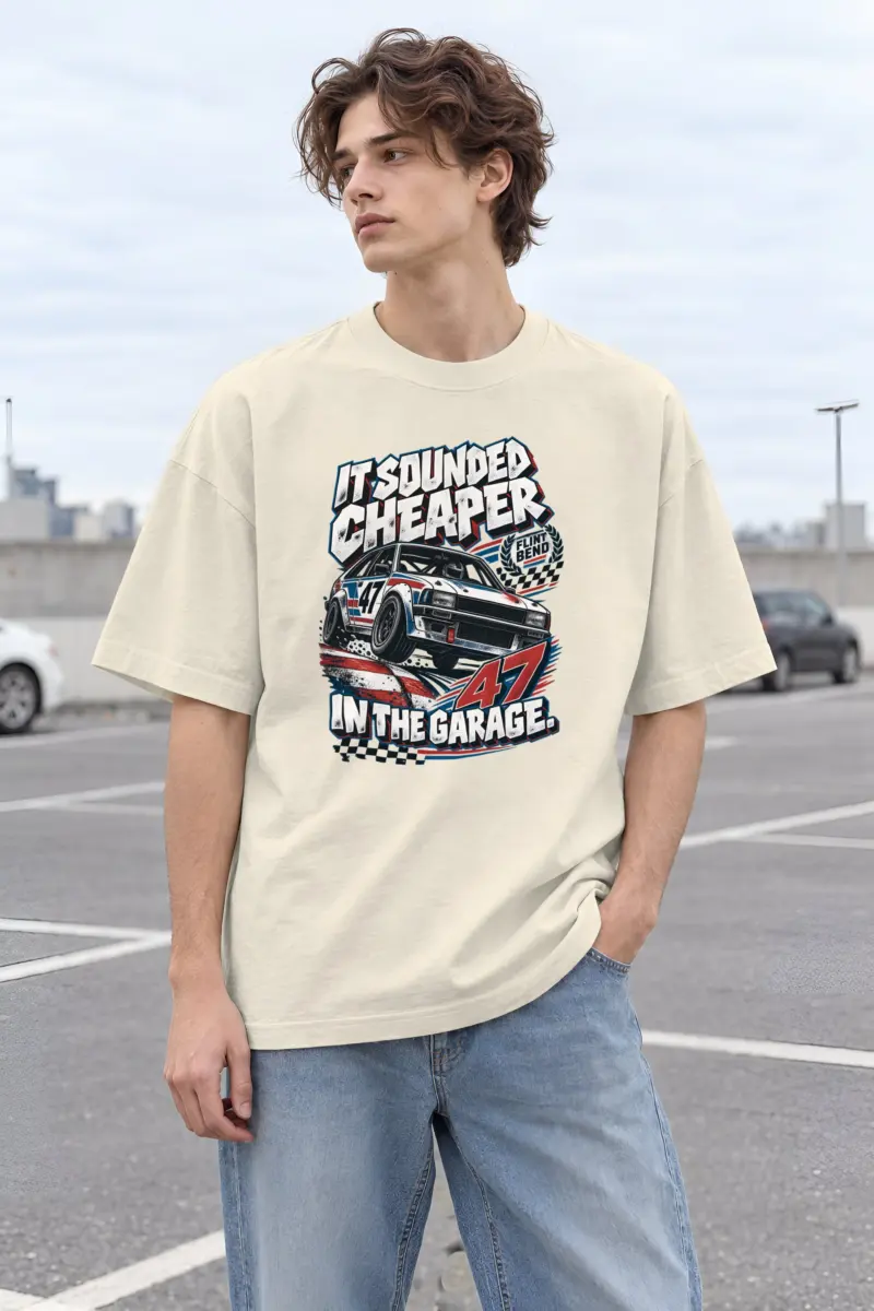 “It Sounded Cheaper” Men’s Oversized Heavyweight Crewneck T-Shirt
