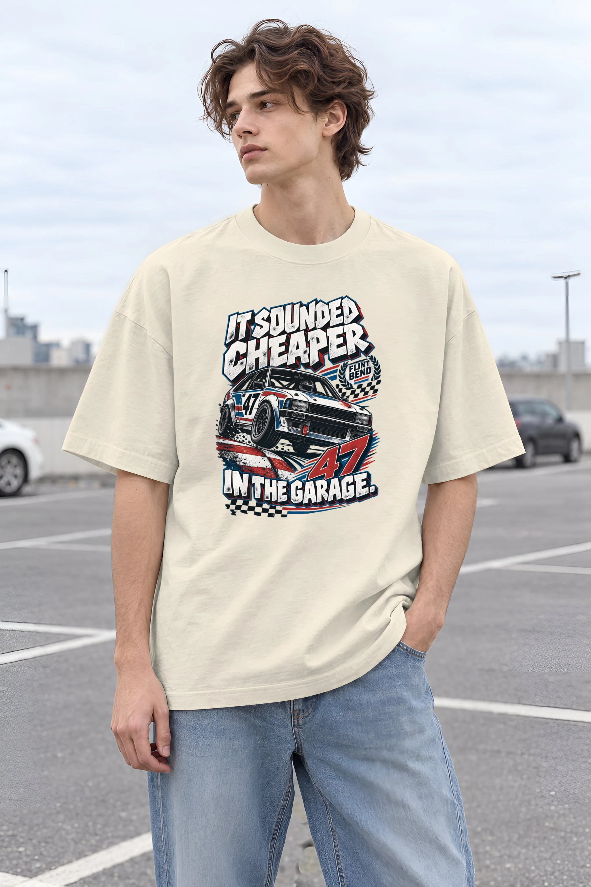 "It Sounded Cheaper" Men's Oversized Heavyweight Crewneck T-Shirt