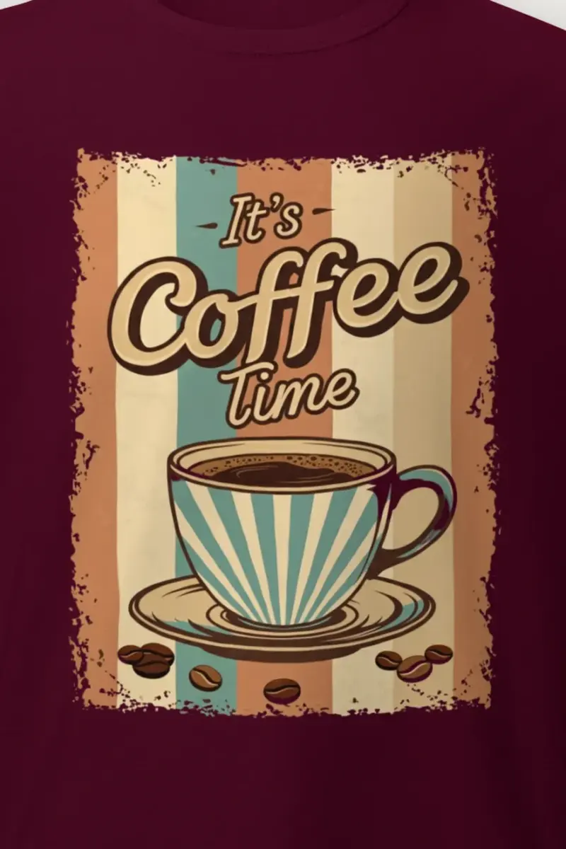 "It’s Coffee Time" Heavyweight Unisex Crewneck T-shirt