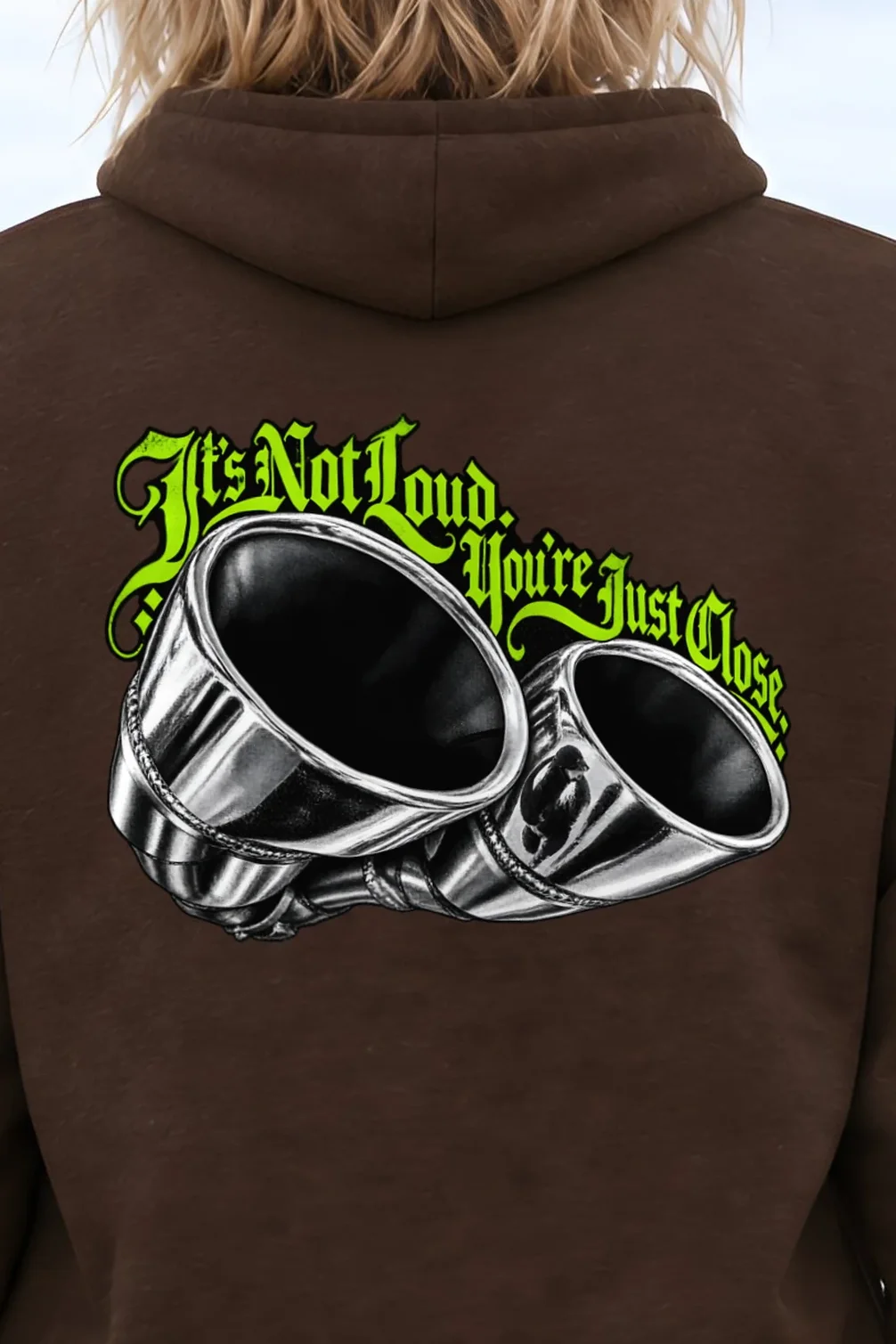 "It’s Not Loud, You’re Just Close" Heavy Blend Unisex Pullover Hoodie - the graphic up close