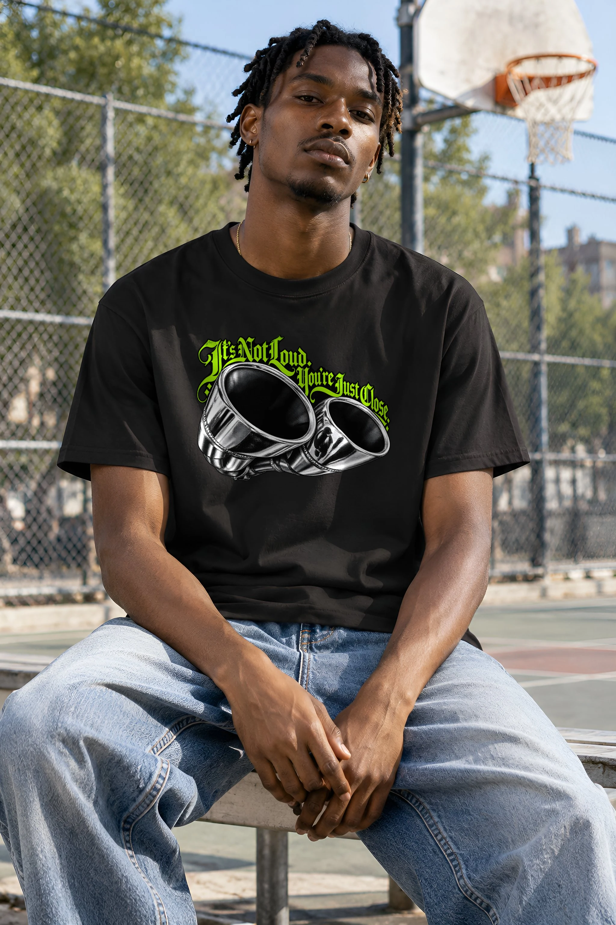 "It's Not Loud, You're Just Close" Heavyweight Unisex Crewneck T-shirt