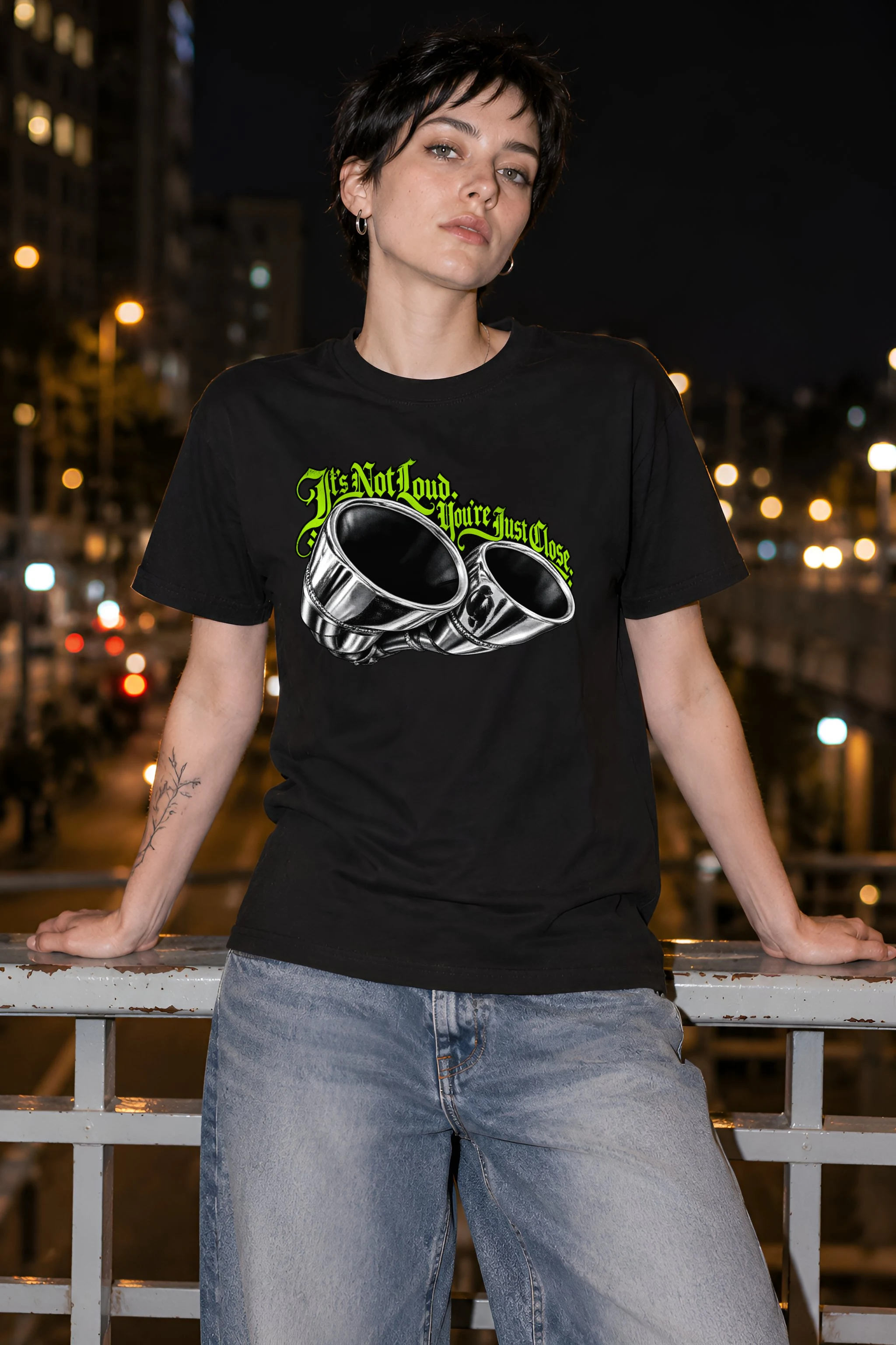 "It's Not Loud, You're Just Close" Heavyweight Unisex Crewneck T-shirt