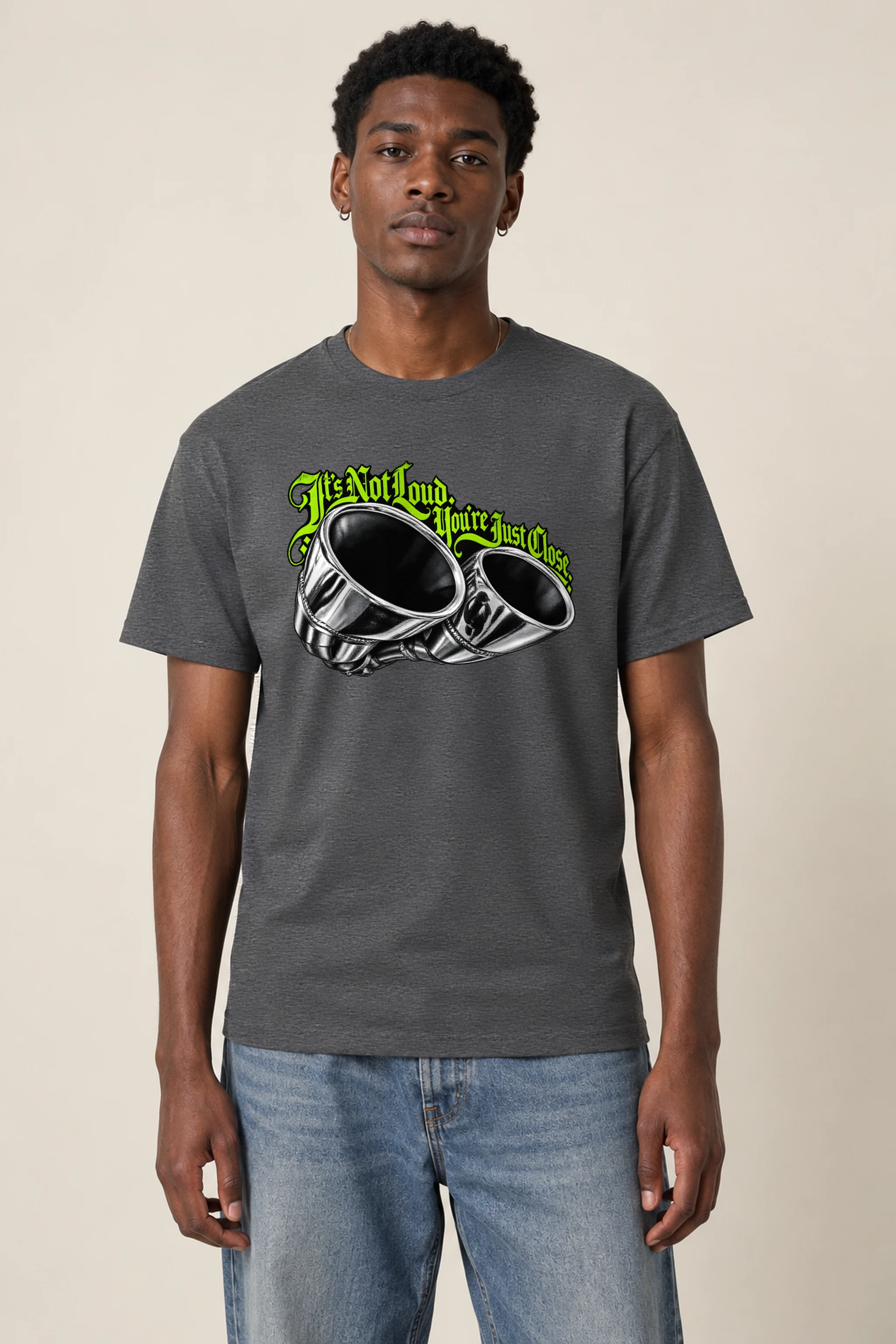 "It's Not Loud, You're Just Close" Heavyweight Unisex Crewneck T-shirt
