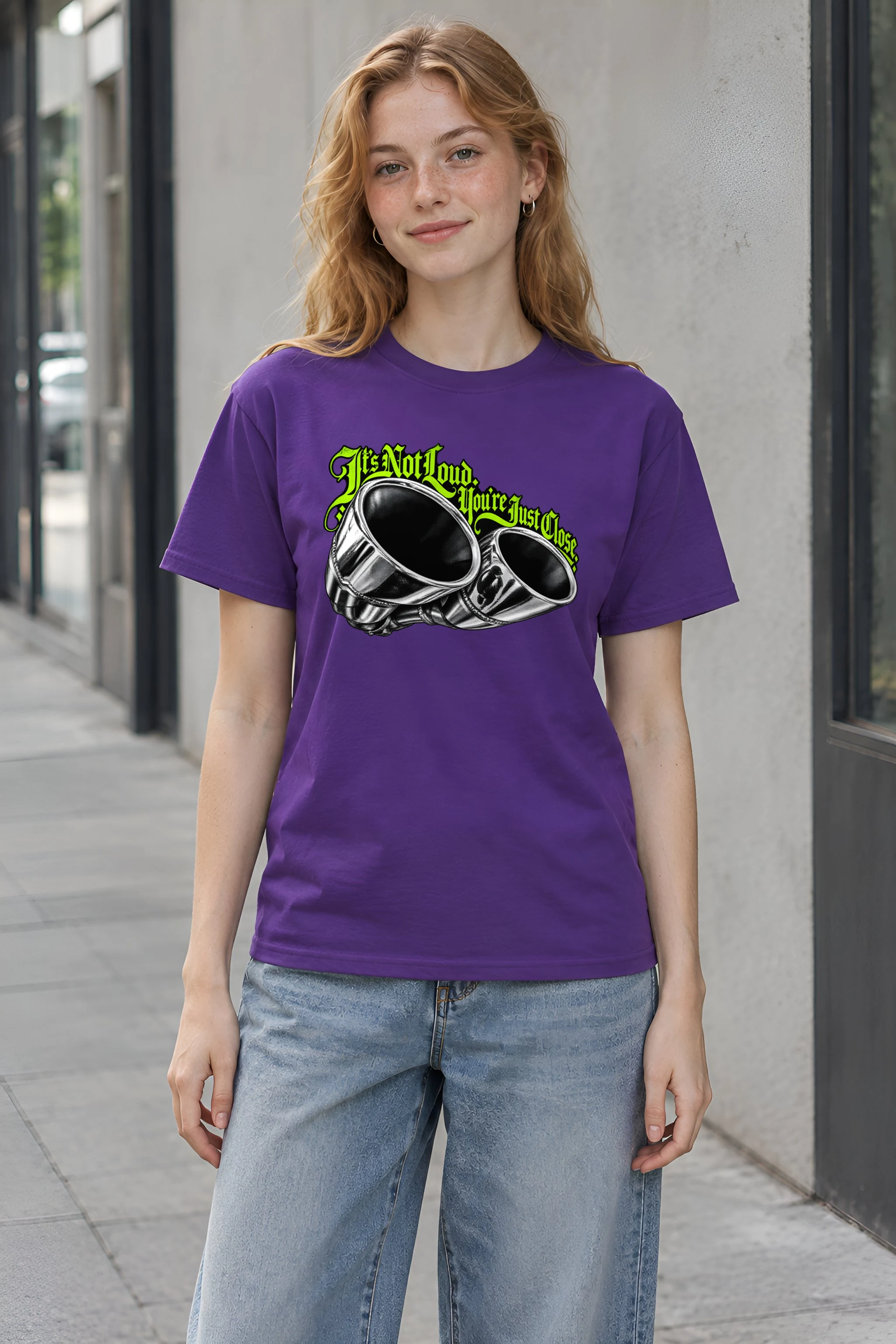 "It's Not Loud, You're Just Close" Heavyweight Unisex Crewneck T-shirt