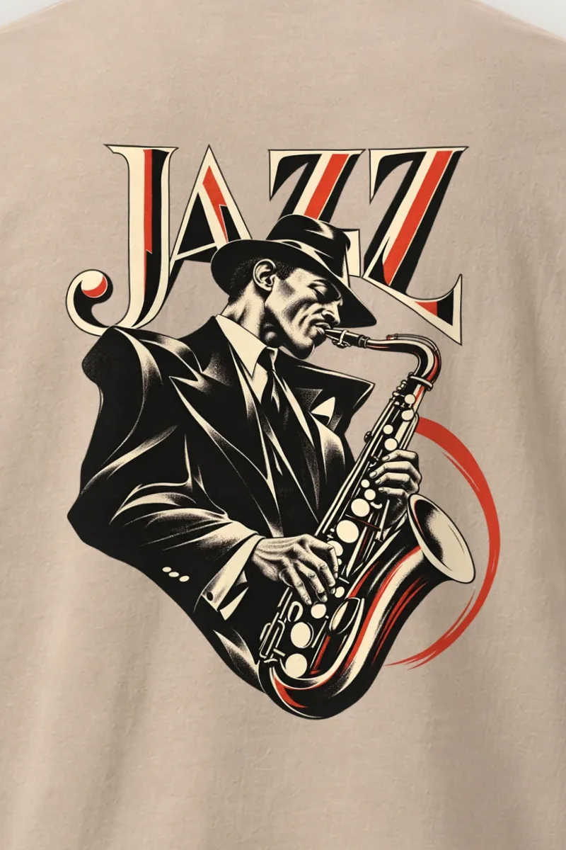 "Jazz In Vermilion" Heavyweight Unisex Crewneck T-shirt